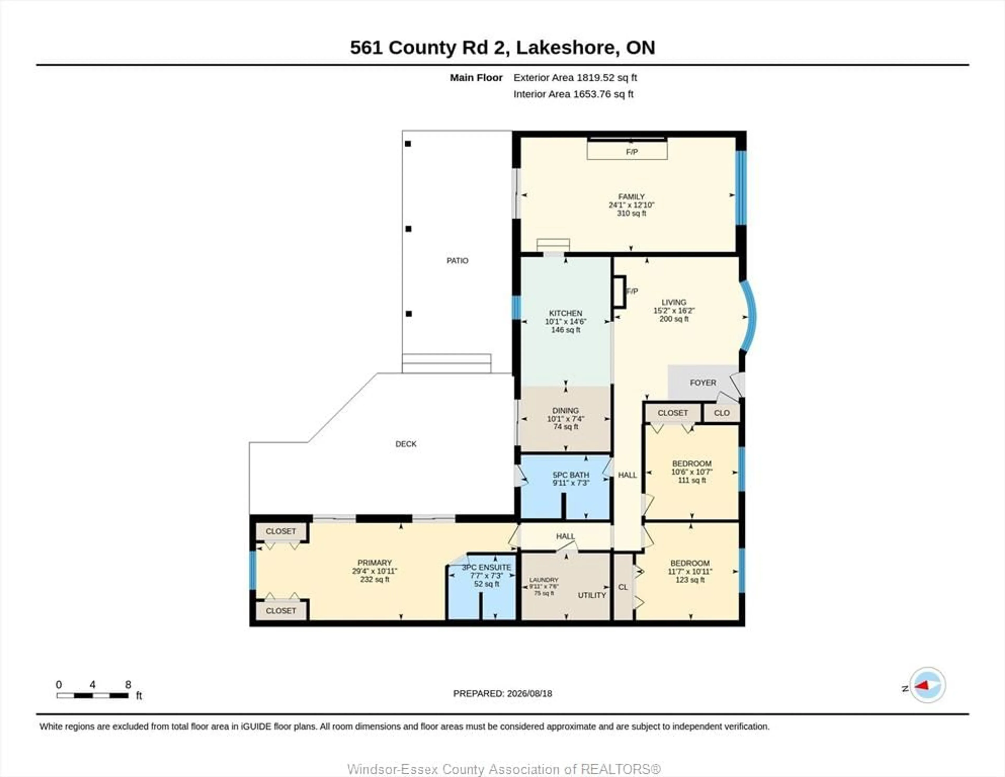 Floor plan for 561 COUNTY RD 2, Lakeshore Ontario N8L 1J9