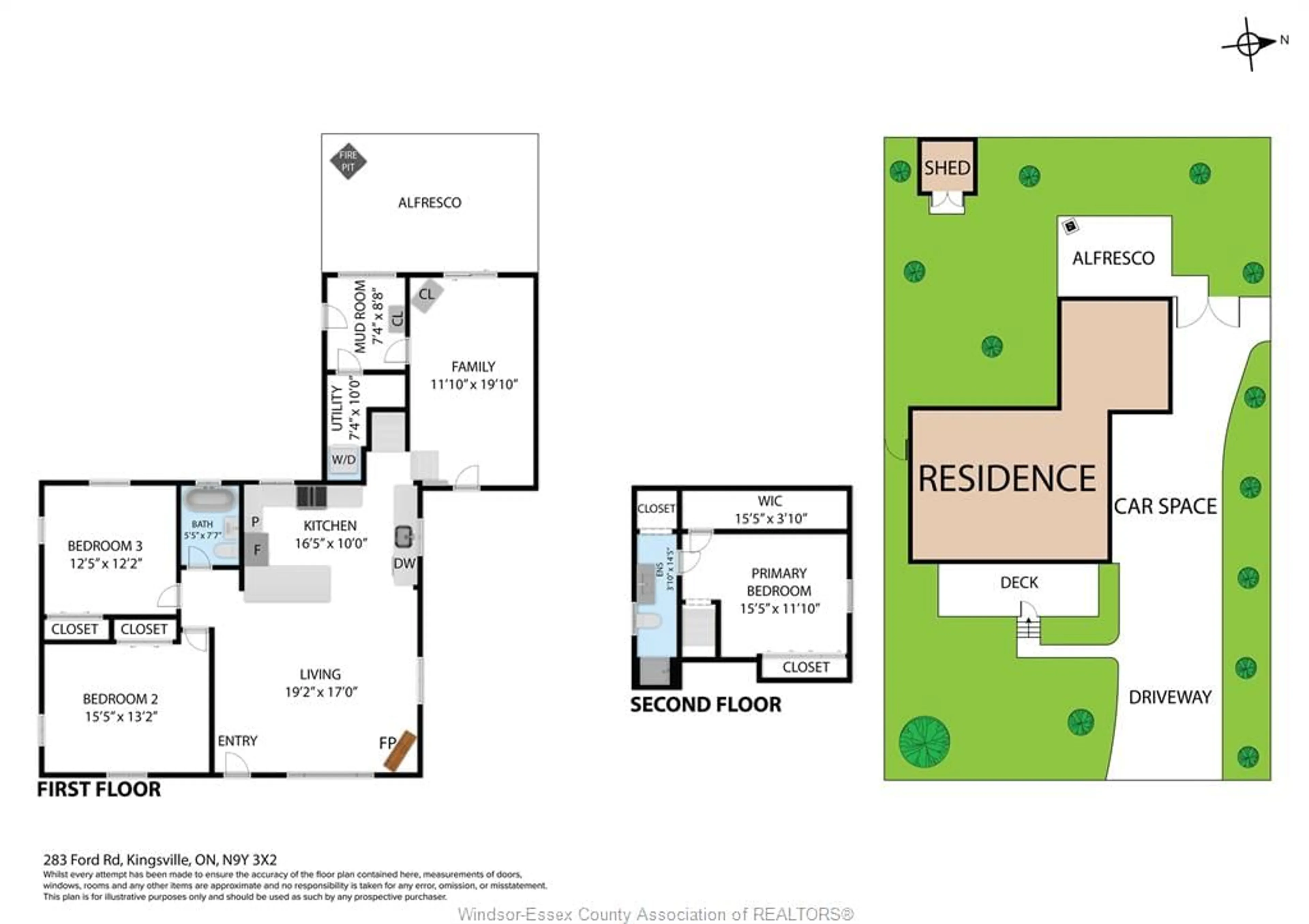 Floor plan for 283 Ford Rd, Kingsville Ontario N9Y 3X2
