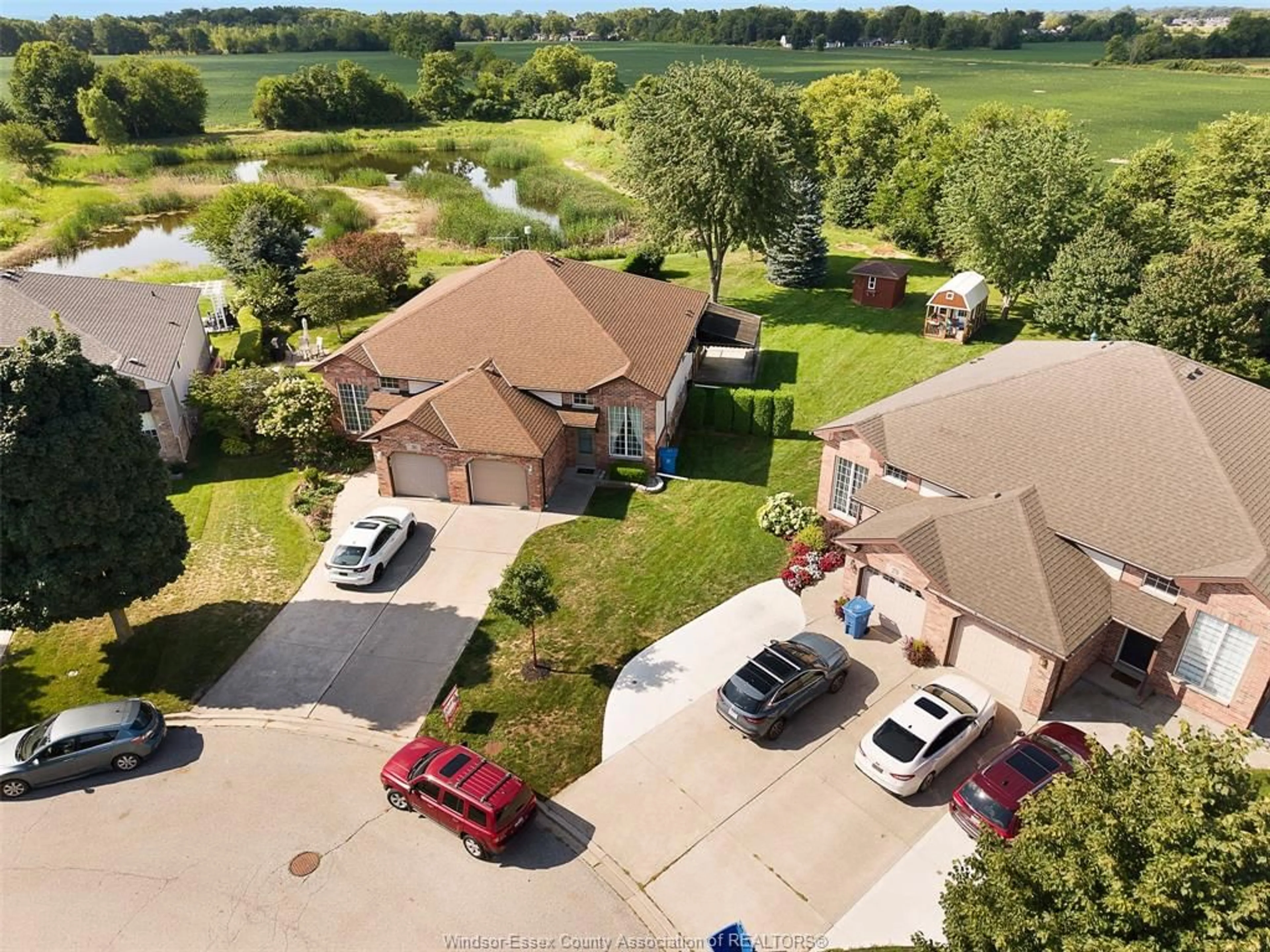 A pic from outside/outdoor area/front of a property/back of a property/a pic from drone, water/lake/river/ocean view for 280 DIEPPE Cres, Kingsville Ontario N9Y 4E8