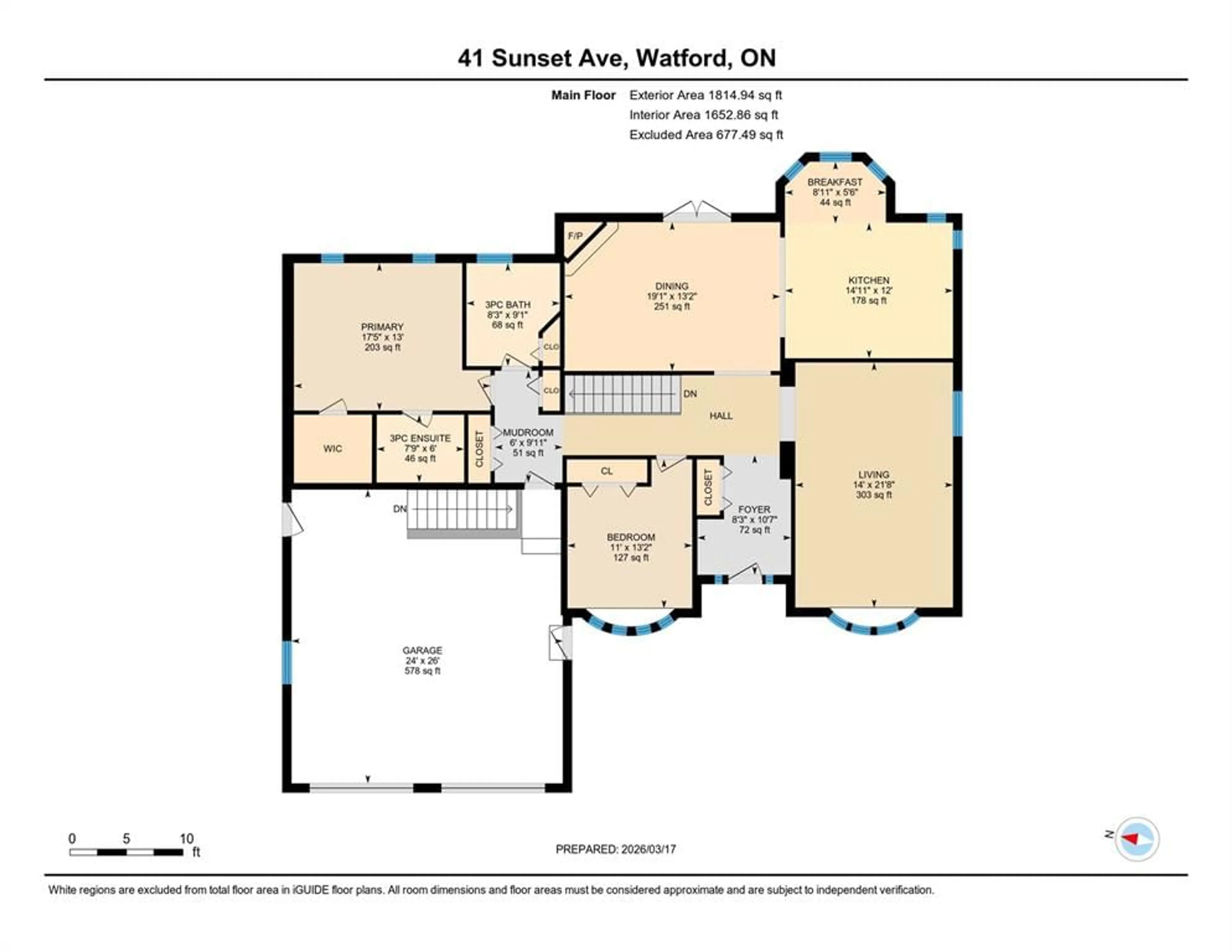 Floor plan for 41 SUNSET Ave, Warwick-Watford Ontario N0M 1S0
