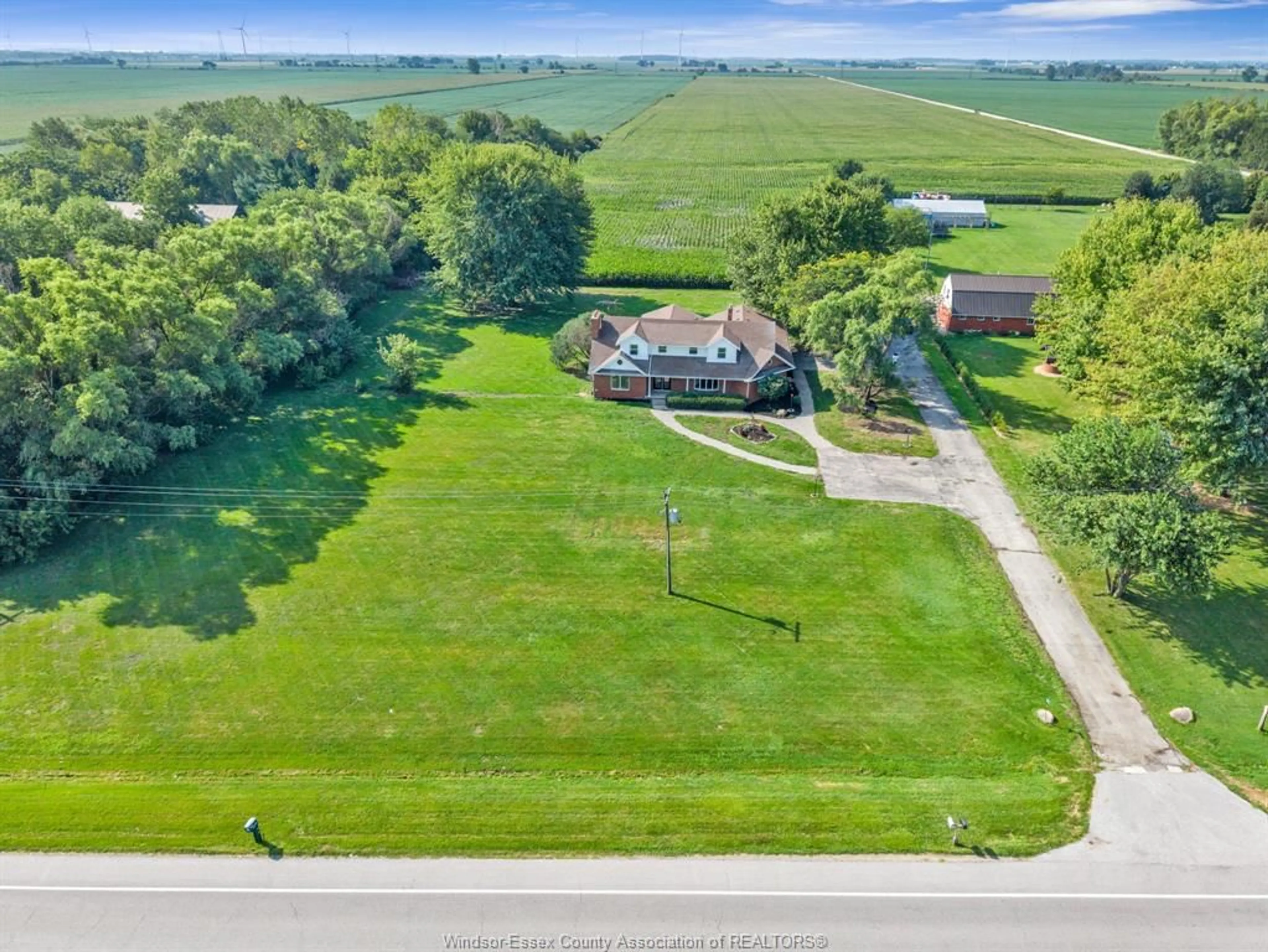 A pic from outside/outdoor area/front of a property/back of a property/a pic from drone, water/lake/river/ocean view for 620 COUNTY ROAD 2, Lakeshore Ontario N0R 1A0