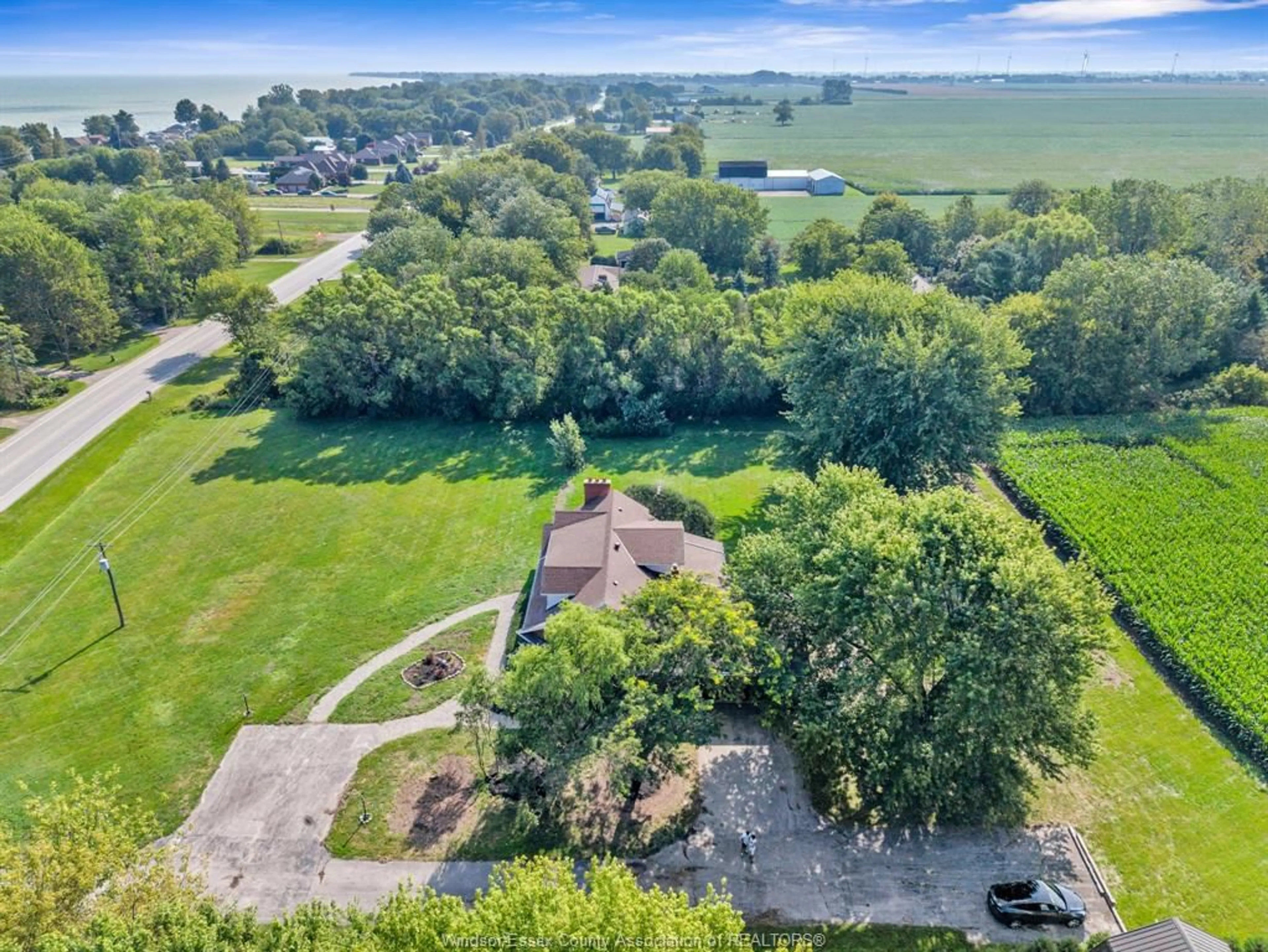 A pic from outside/outdoor area/front of a property/back of a property/a pic from drone, unknown for 620 COUNTY ROAD 2, Lakeshore Ontario N0R 1A0