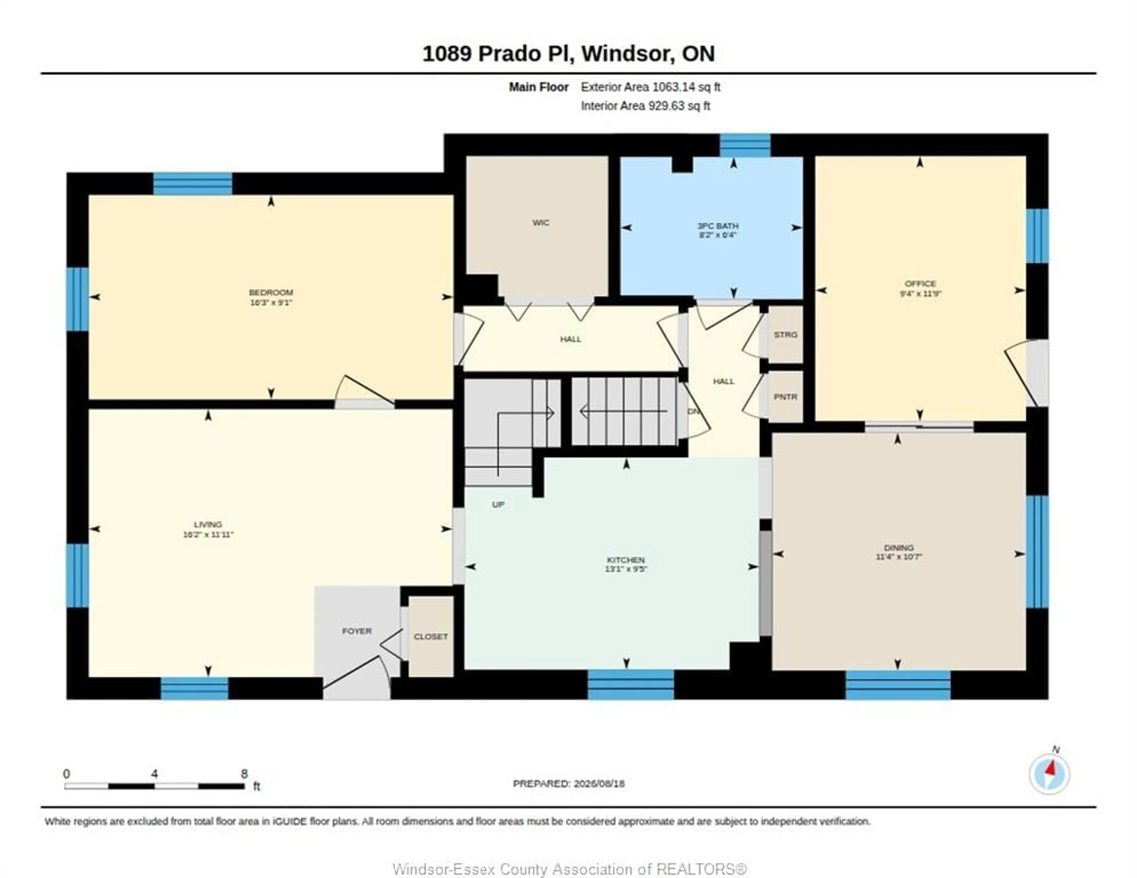 Floor plan for 1089 PRADO Pl, Windsor Ontario N8S 2R6