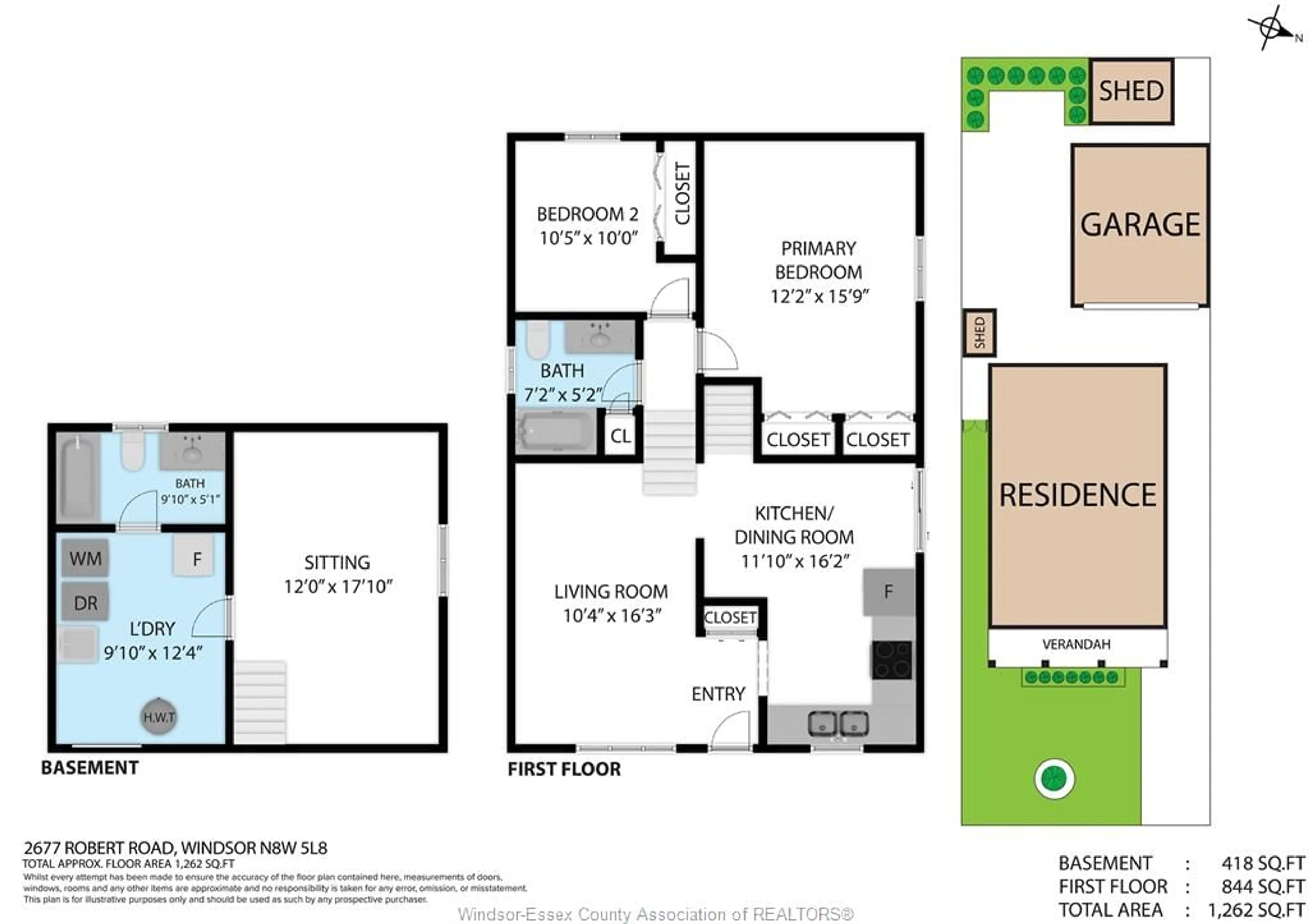 Floor plan for 2677 Robert Rd, Windsor Ontario N8W 5L8