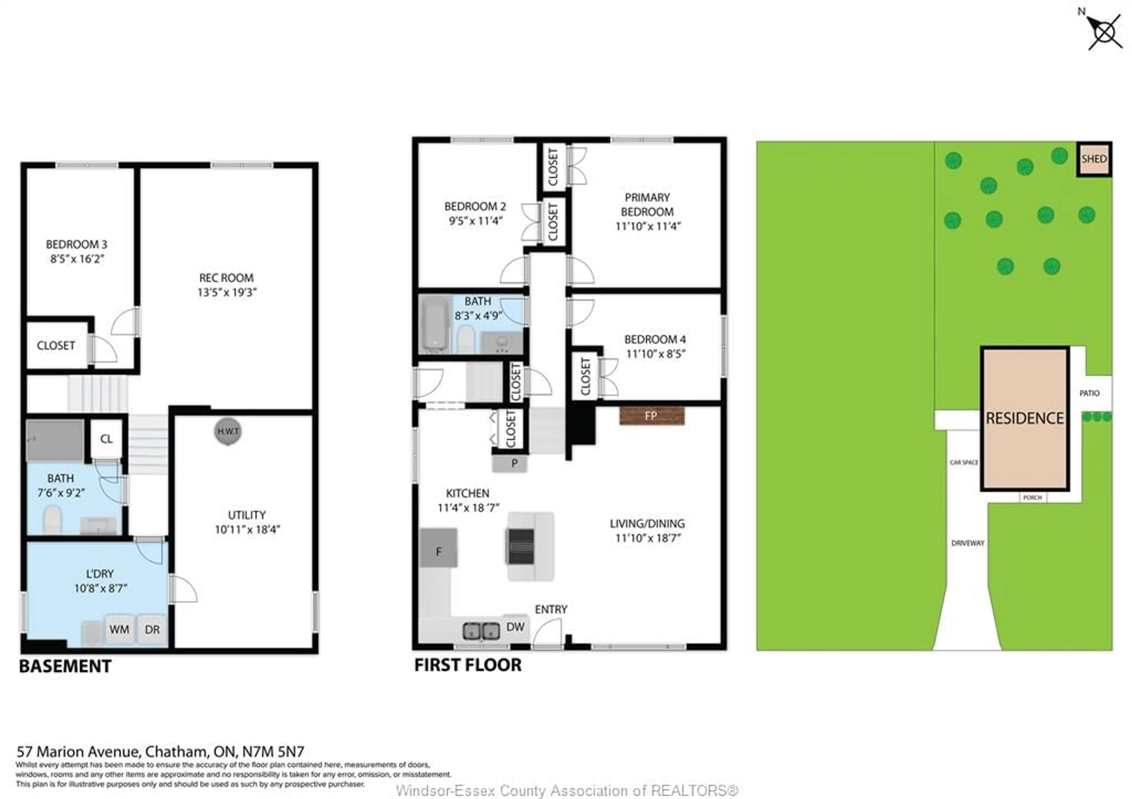 Floor plan for 57 Marion Ave, Chatham Ontario N7M 5N7