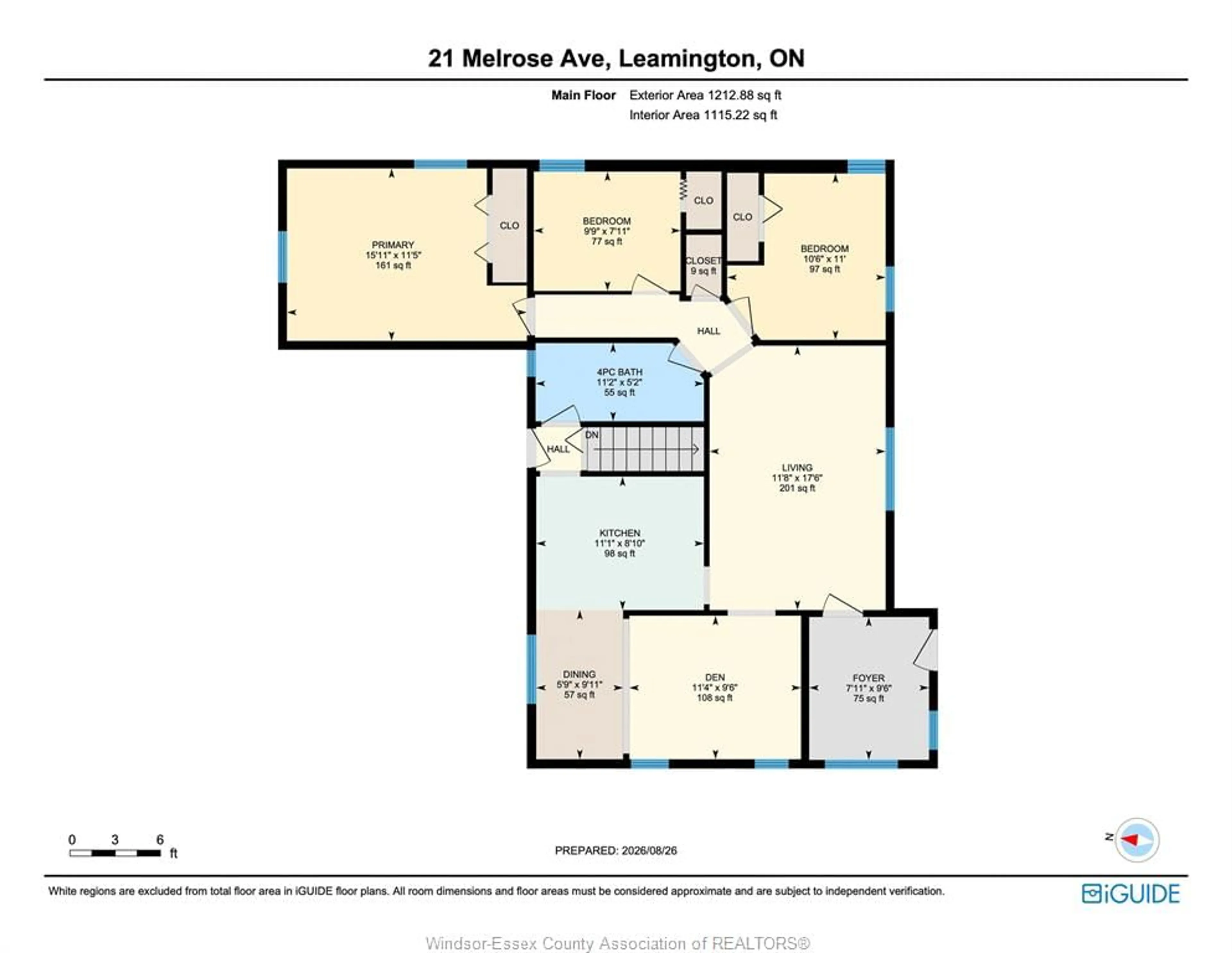 Floor plan for 21 Melrose Ave, Leamington Ontario N8H 2H9