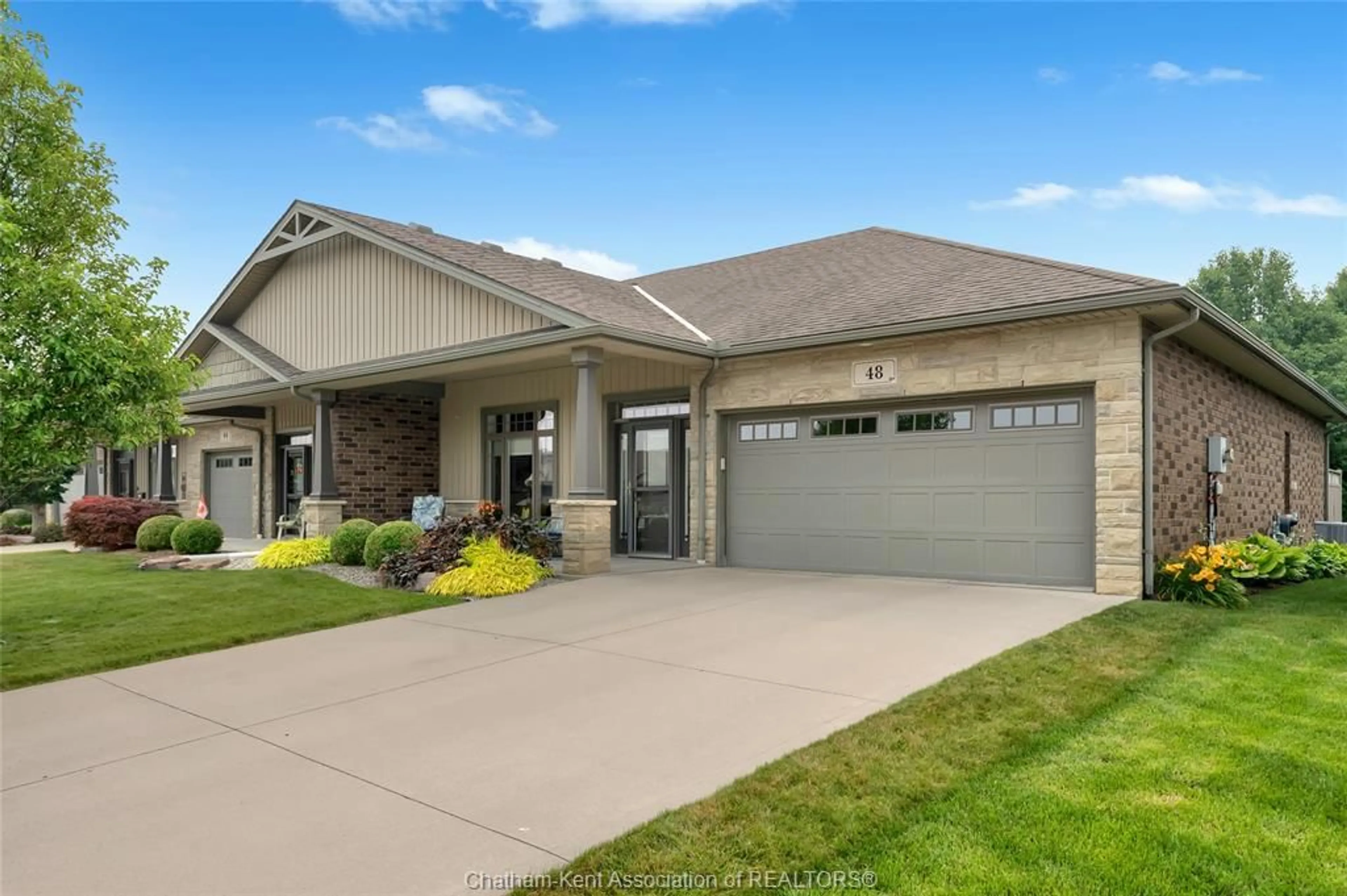 Home with brick exterior material, street for 48 Veranda Crt, Chatham Ontario N7L 0B4
