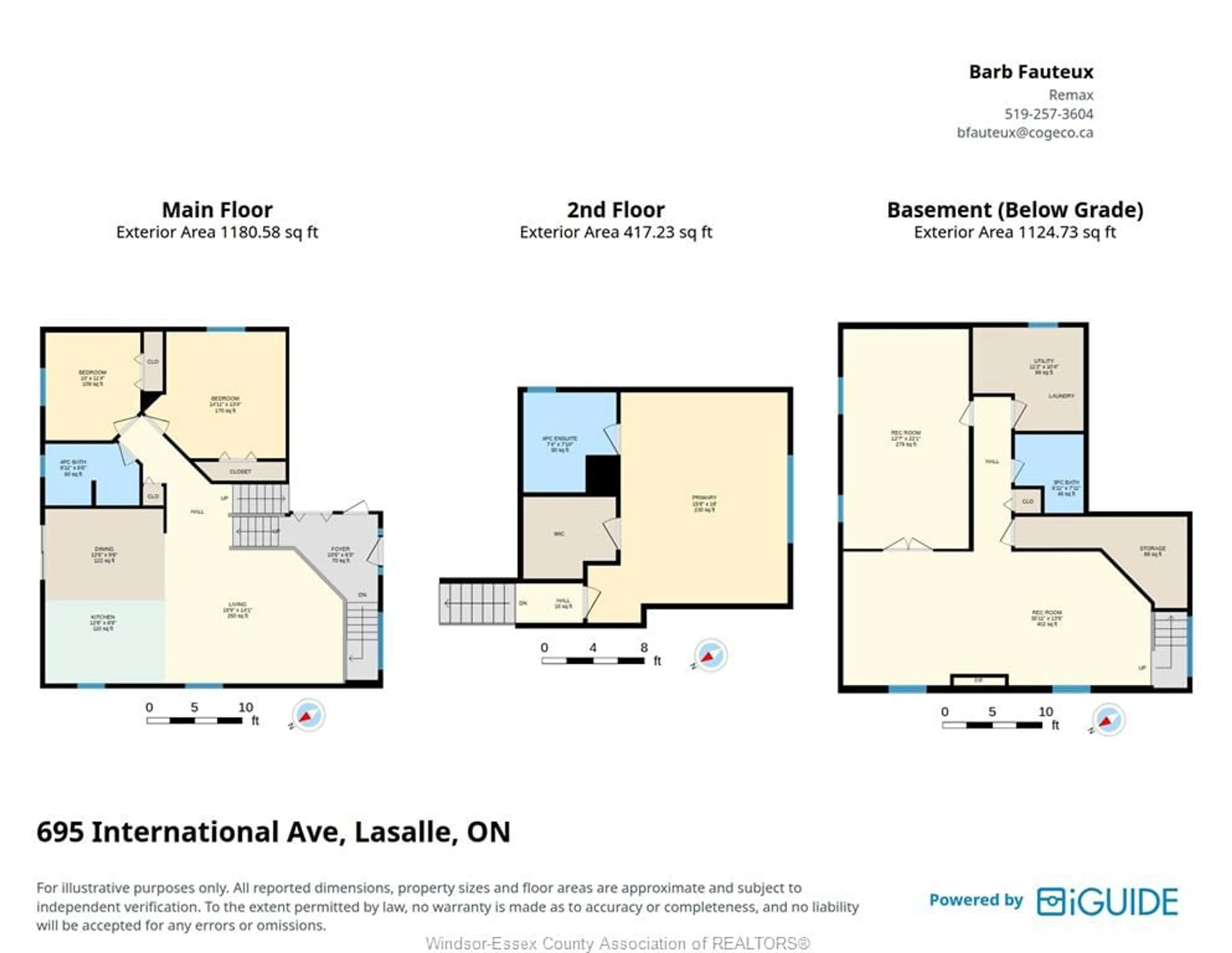 Floor plan for 695 INTERNATIONAL Ave, LaSalle Ontario N9J 0A5