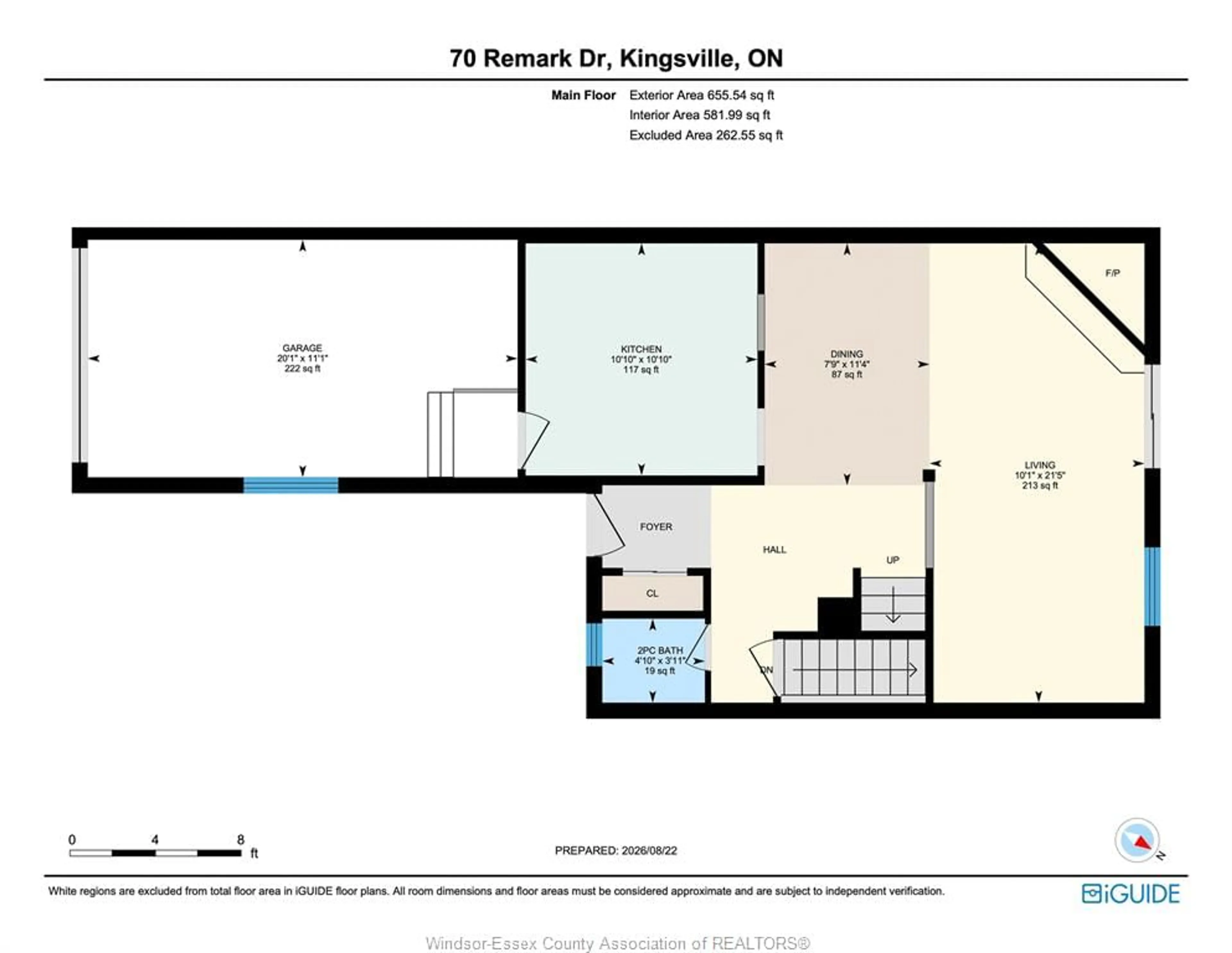 Floor plan for 70 Remark Dr, Kingsville Ontario N9Y 3R3