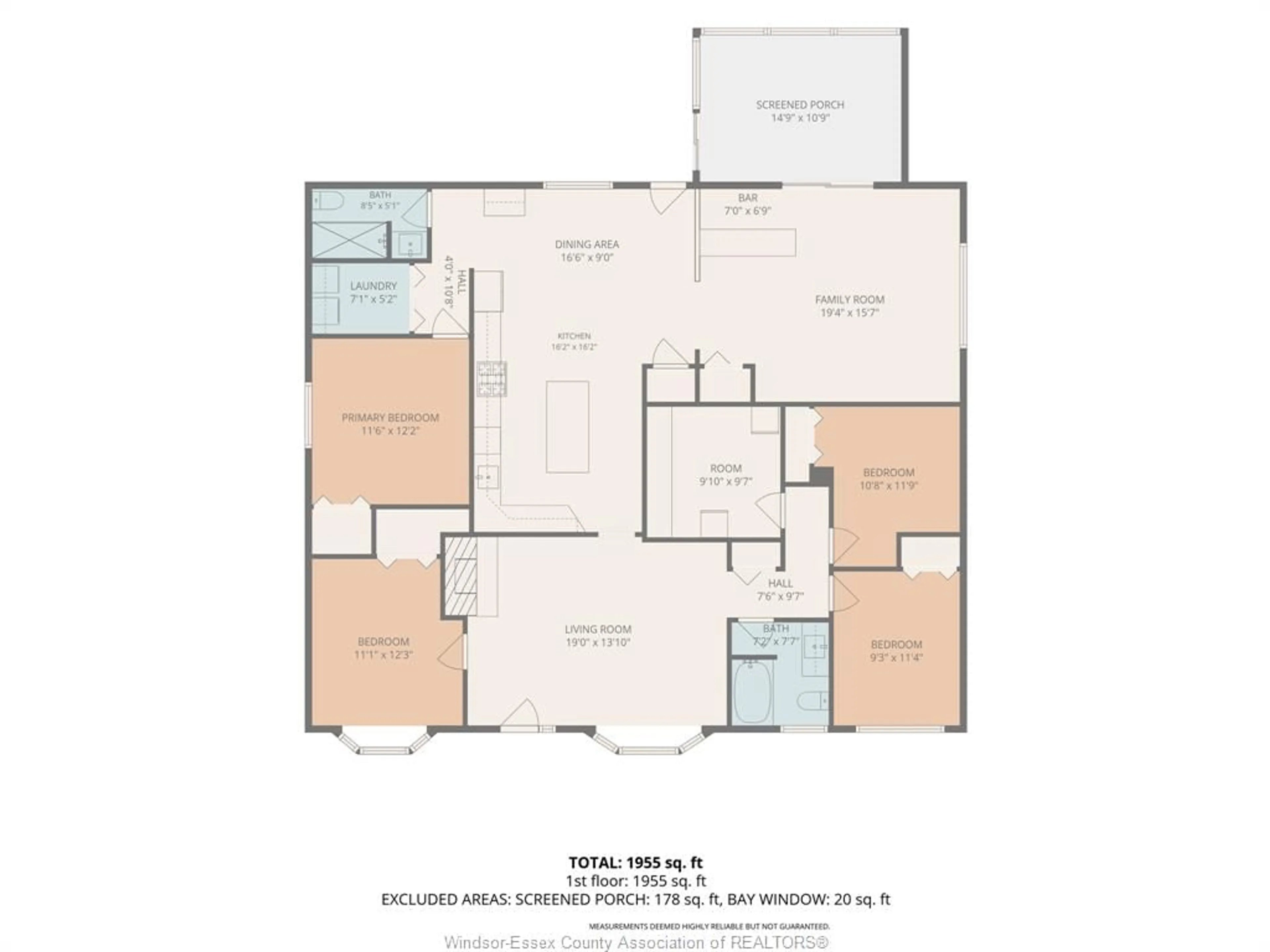Floor plan for 351 SUPERIOR St, LaSalle Ontario N9J 1H7