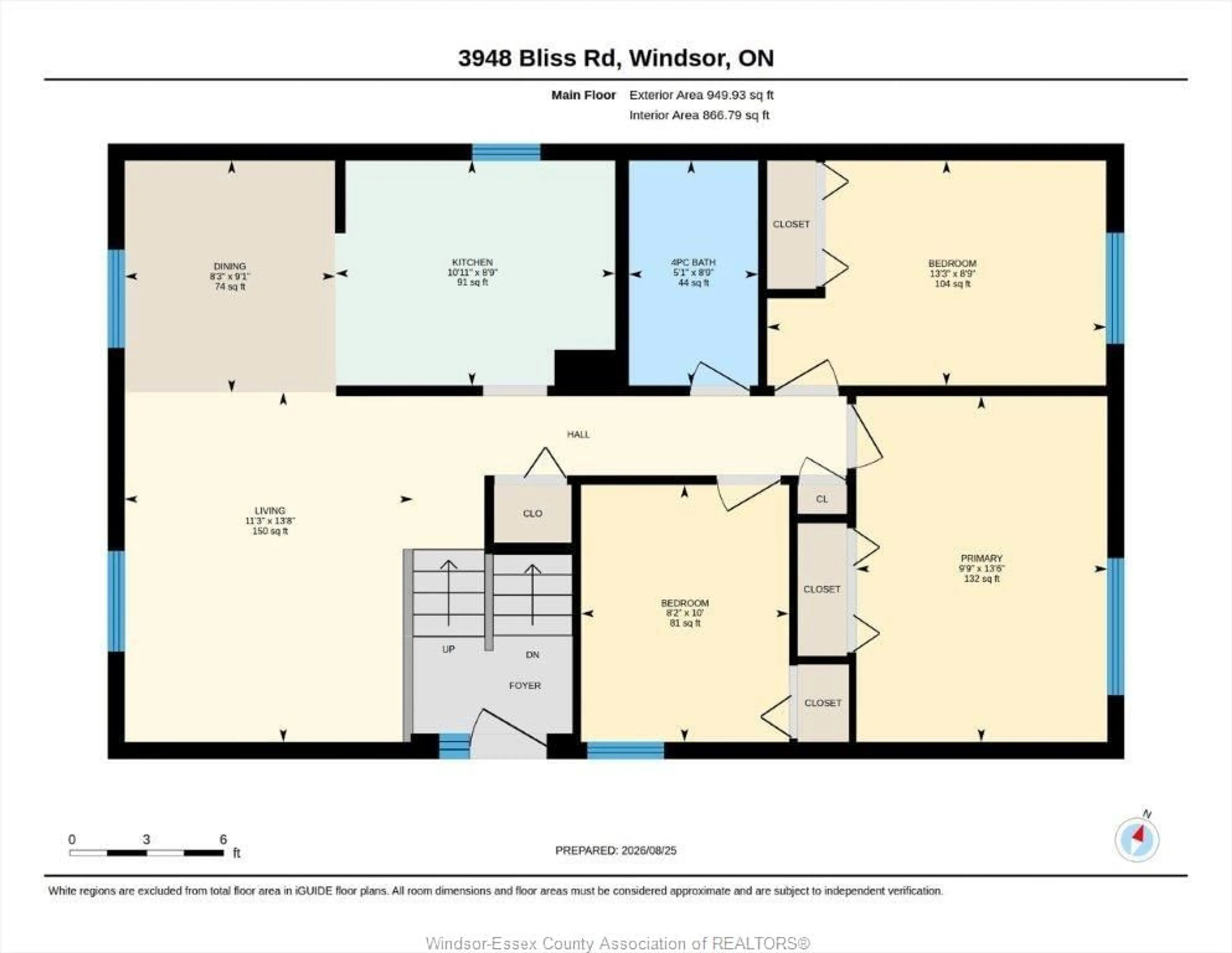 Floor plan for 3948 BLISS Rd, Windsor Ontario N8W 5L1