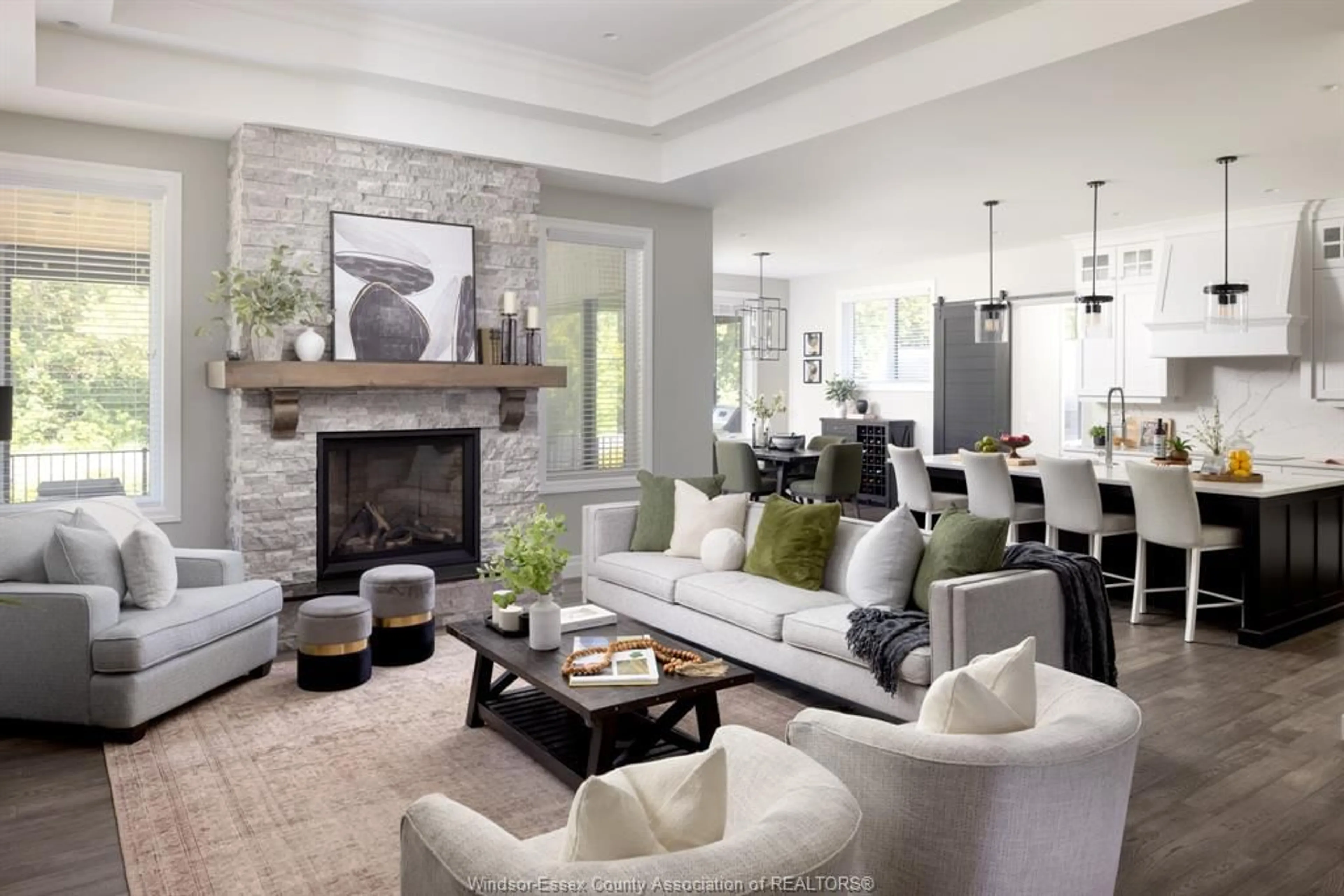 Living room with furniture, unknown for 6005 Silver Maple, LaSalle Ontario N9H 0L6