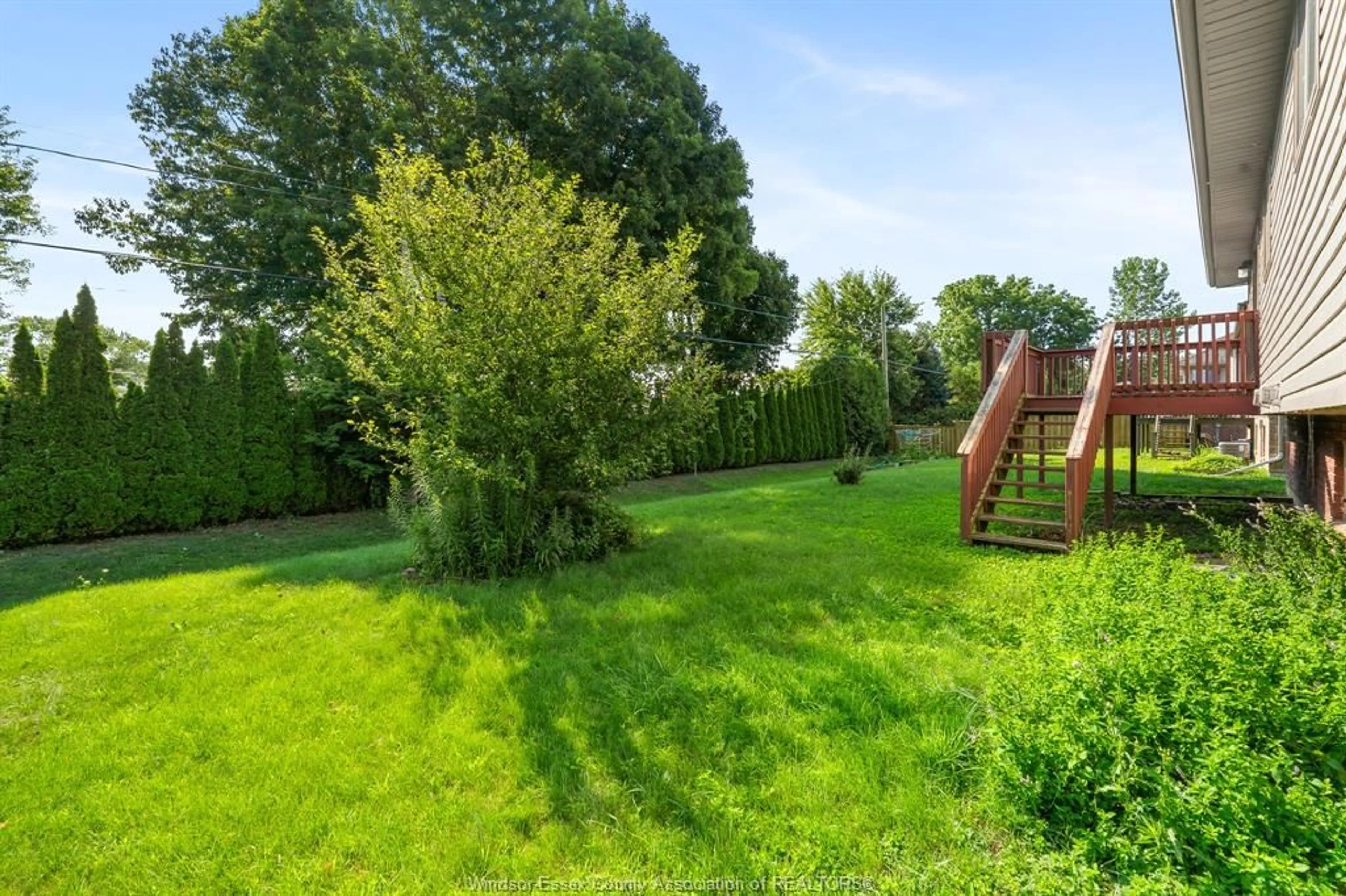A pic from outside/outdoor area/front of a property/back of a property/a pic from drone, forest/trees view for 102 Joanne Crt, Leamington Ontario N8H 5N5
