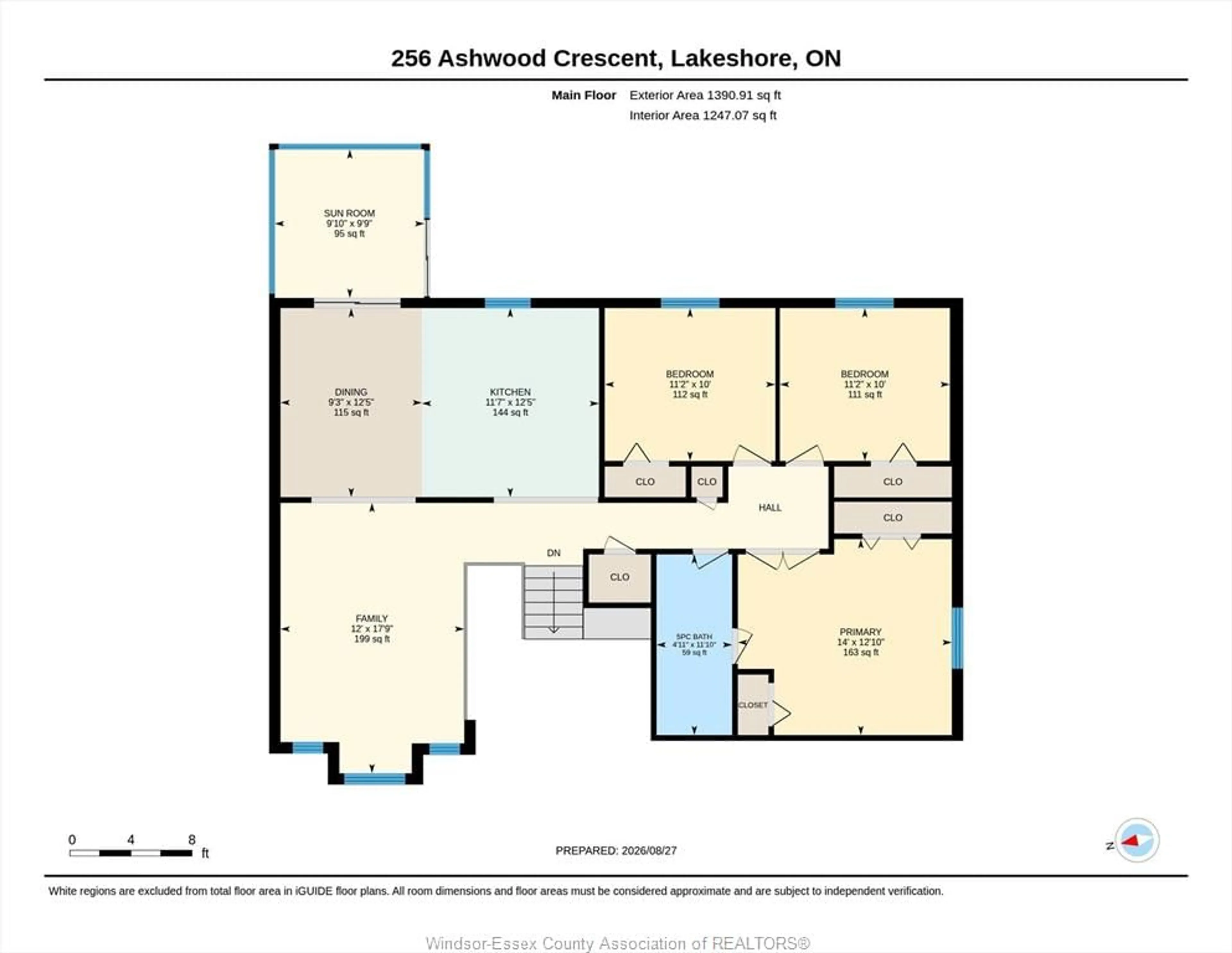 Floor plan for 256 ASHWOOD, Lakeshore Ontario N8L 1E7