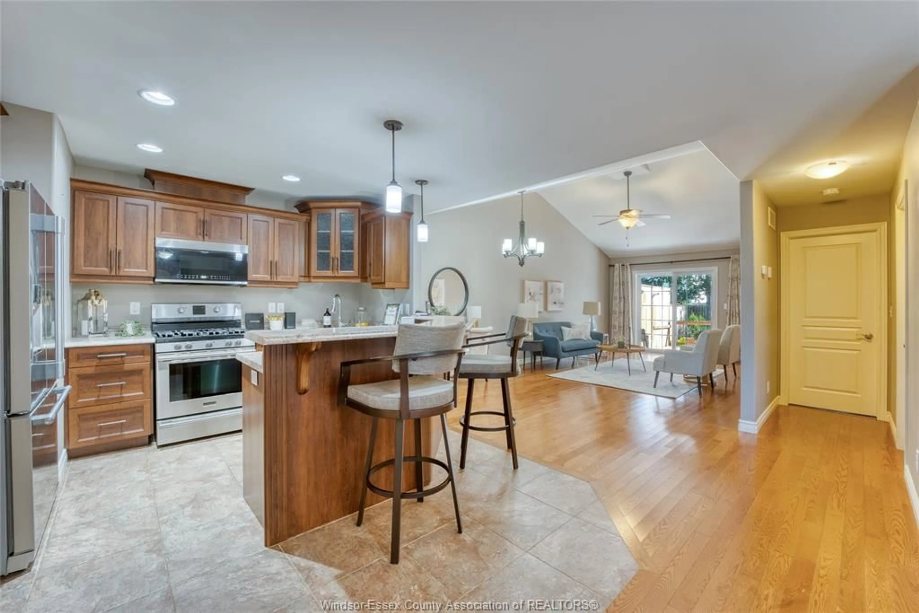 Open concept kitchen, ceramic/tile floor for 103 KIMBALL Dr, Essex Ontario N8M 0B7