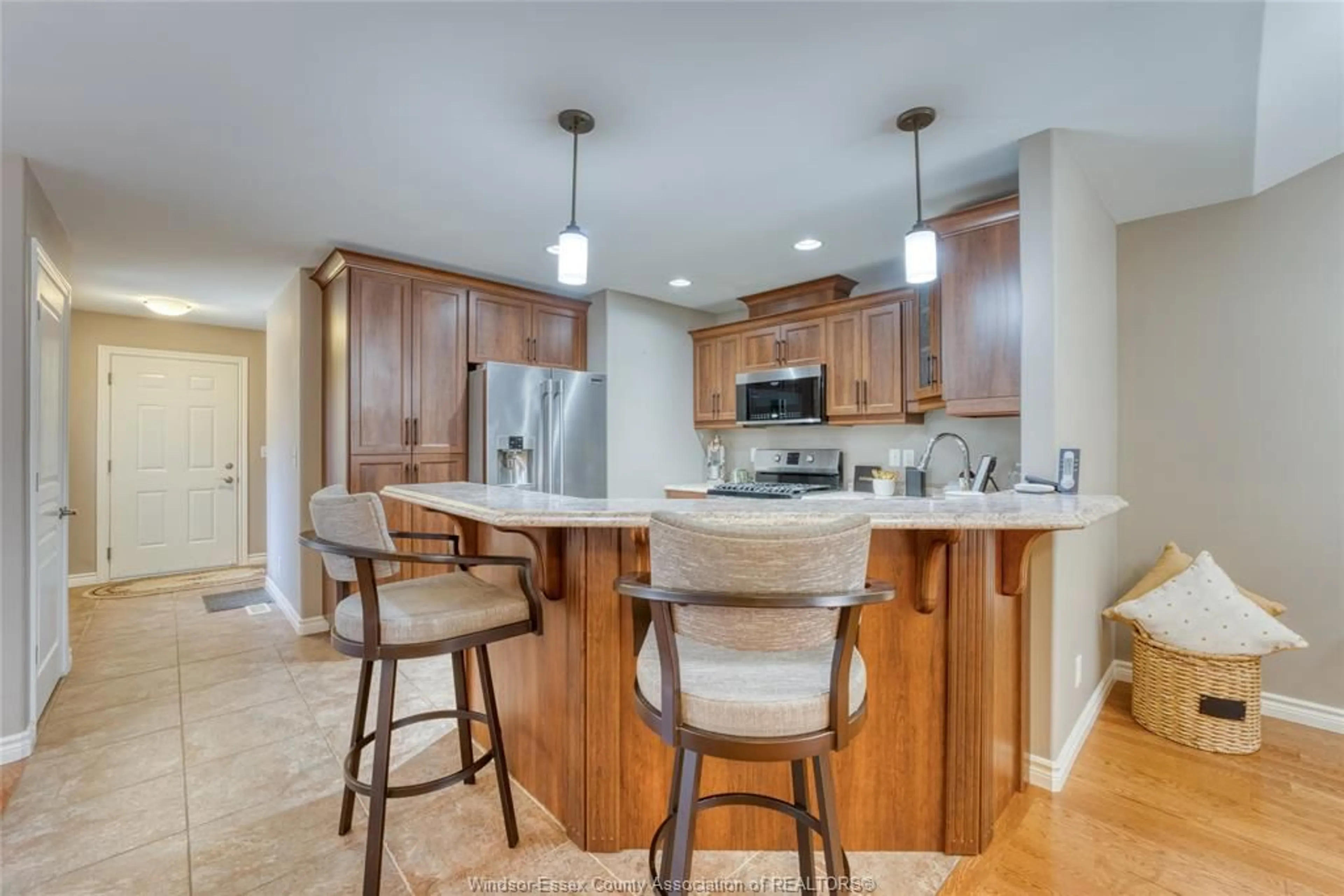 Open concept kitchen, ceramic/tile floor for 103 KIMBALL Dr, Essex Ontario N8M 0B7