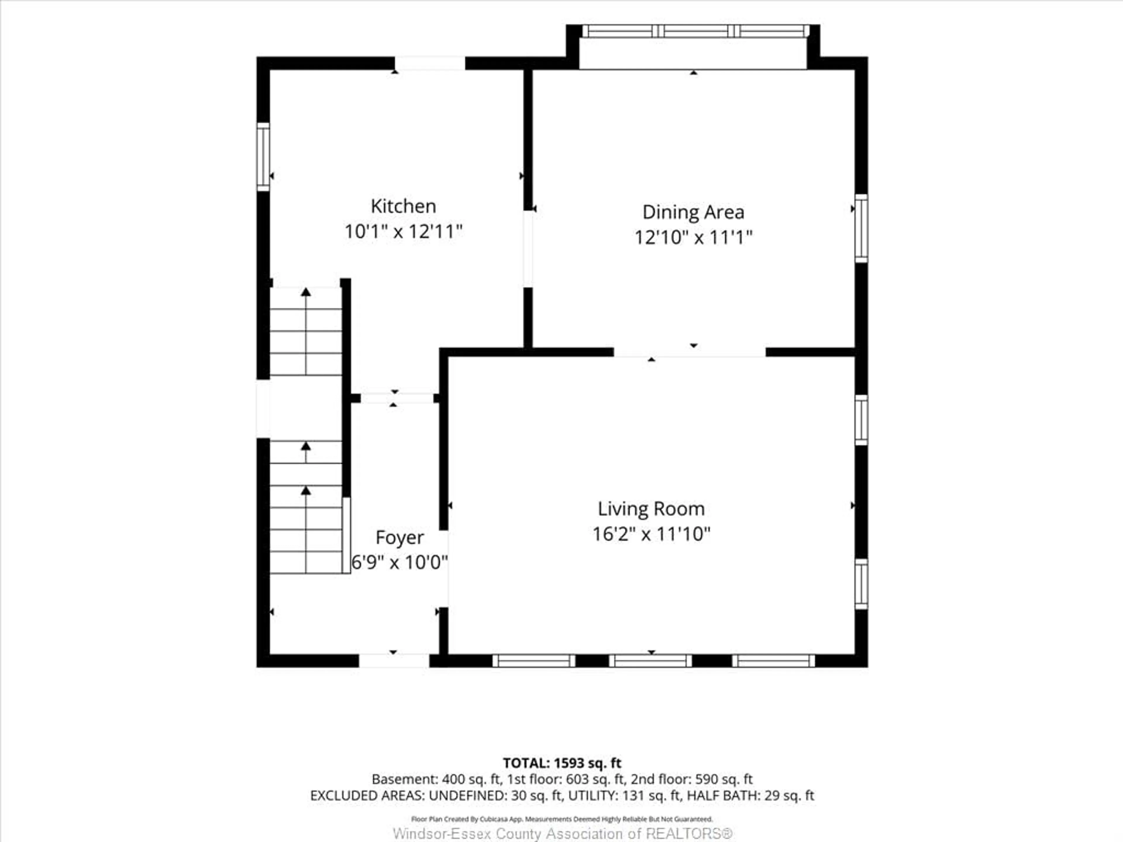 Floor plan for 1105 Lincoln Rd, Windsor Ontario N8Y 2H6