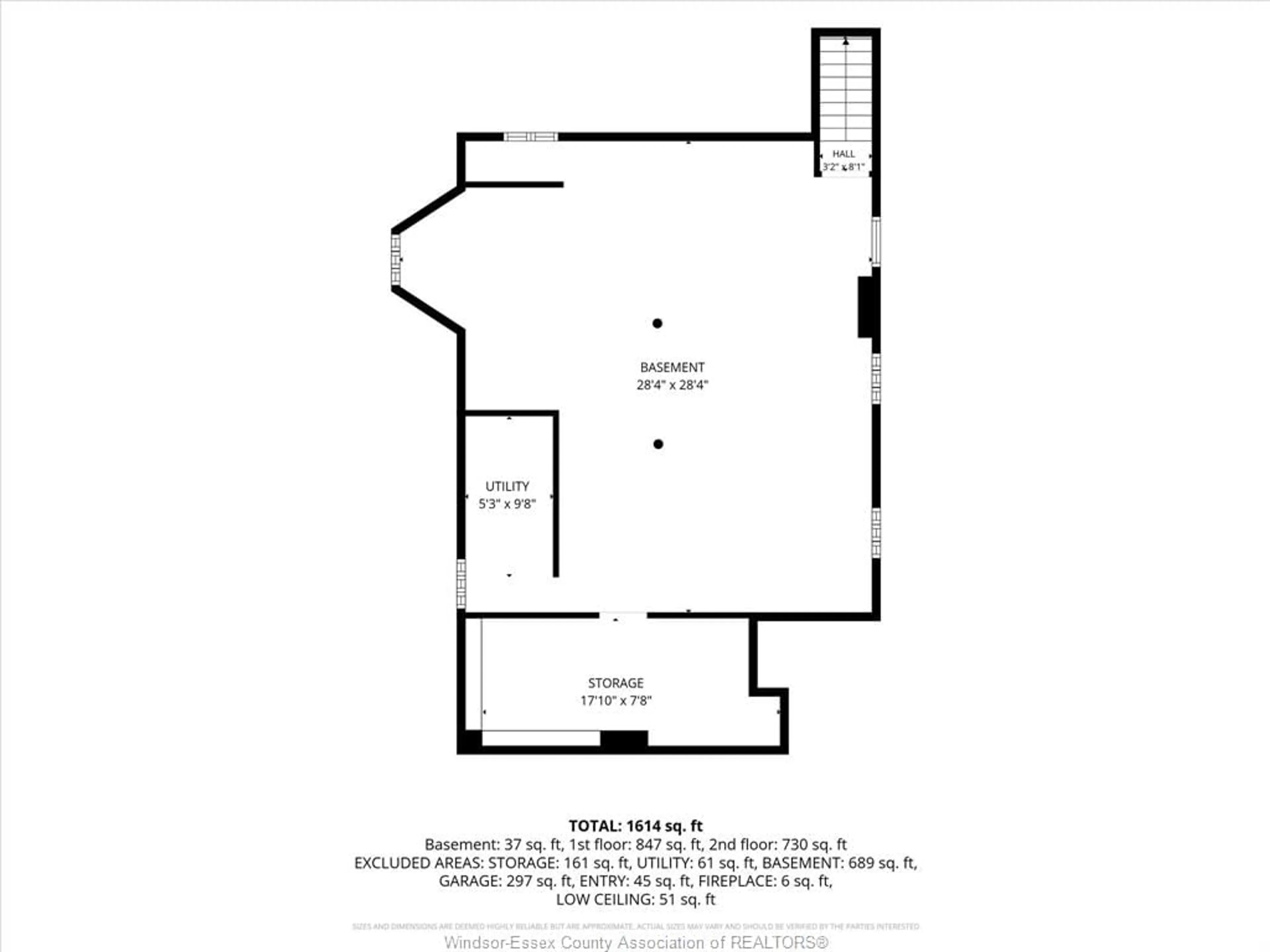 Floor plan for 1423 RIVERSIDE Dr, Windsor Ontario N9B 1A2