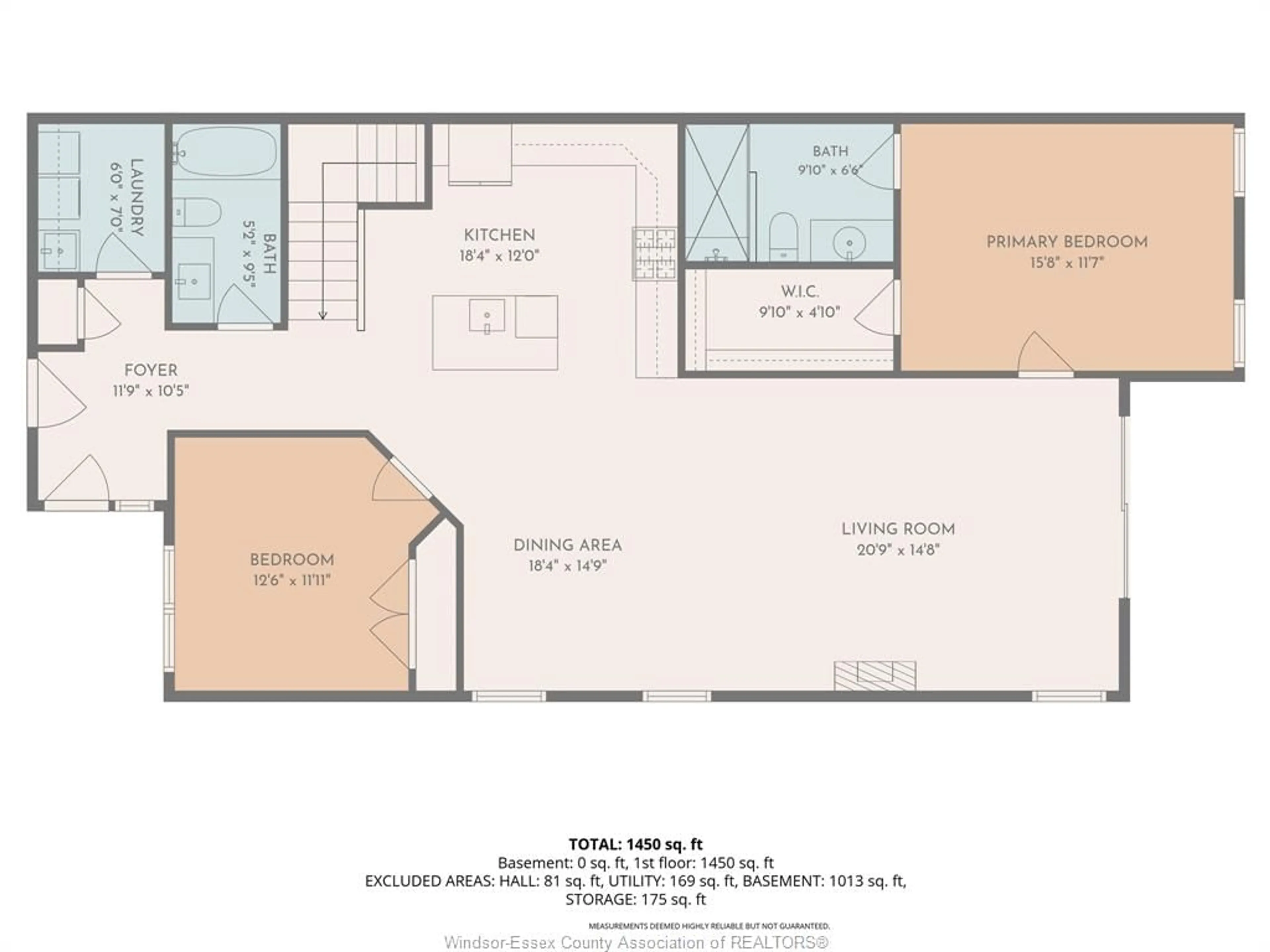 Floor plan for 1184 ALLIANCE, LaSalle Ontario N9H 0C3