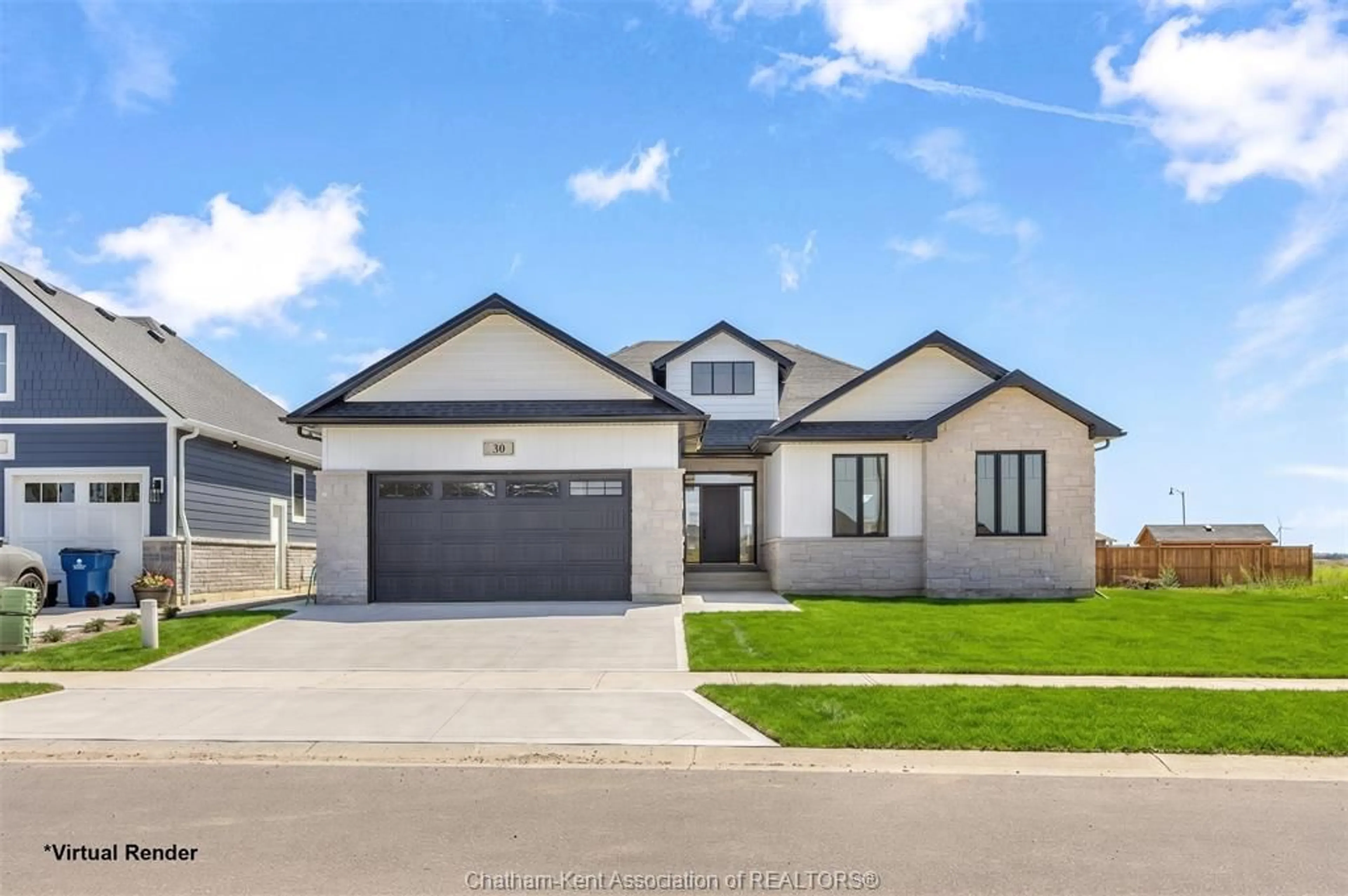 Home with vinyl exterior material, street for 30 ROSEWOOD Cres, Chatham Ontario N7M 0V4