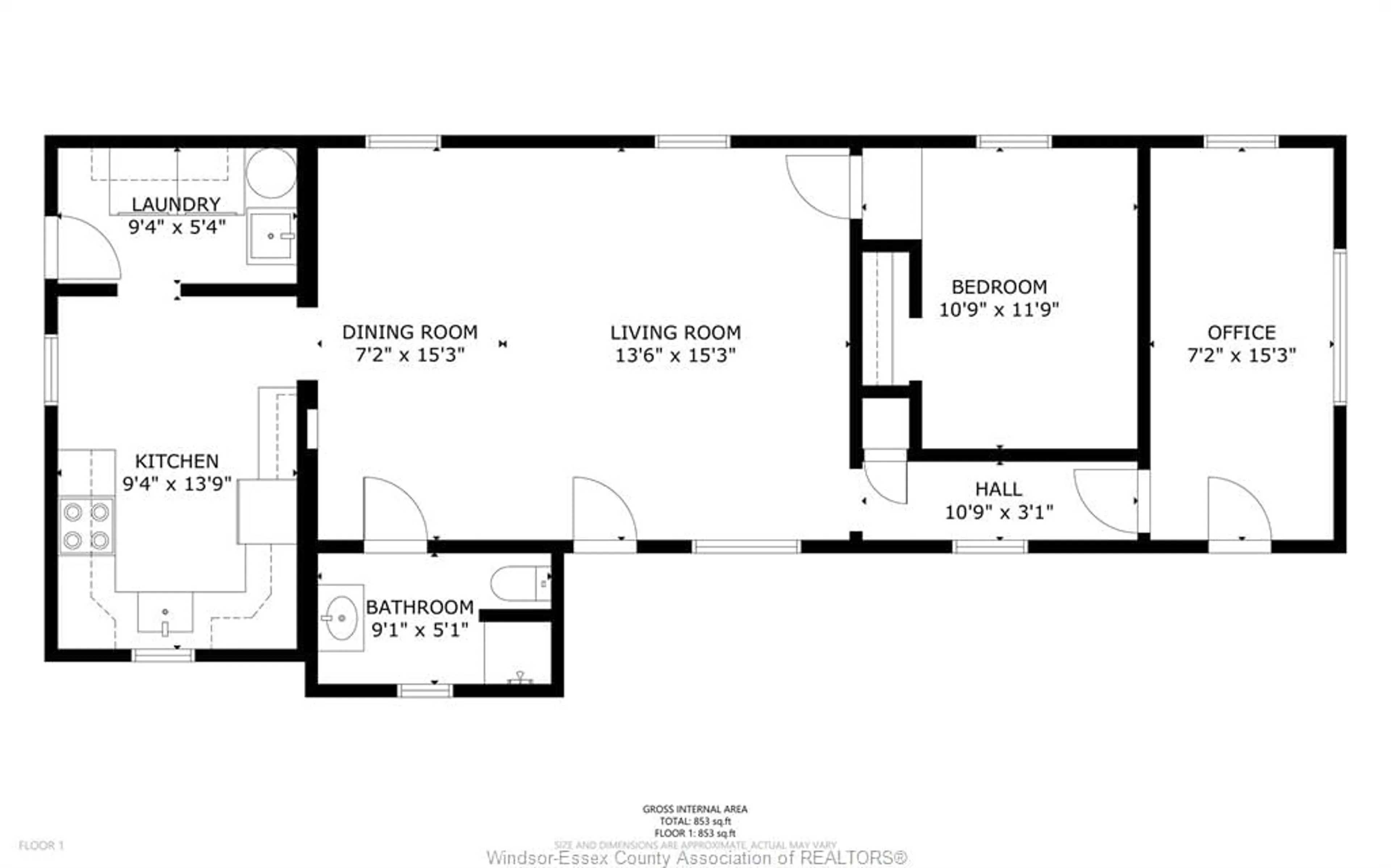 Floor plan for 198 BROCK, Amherstburg Ontario N9V 2G9