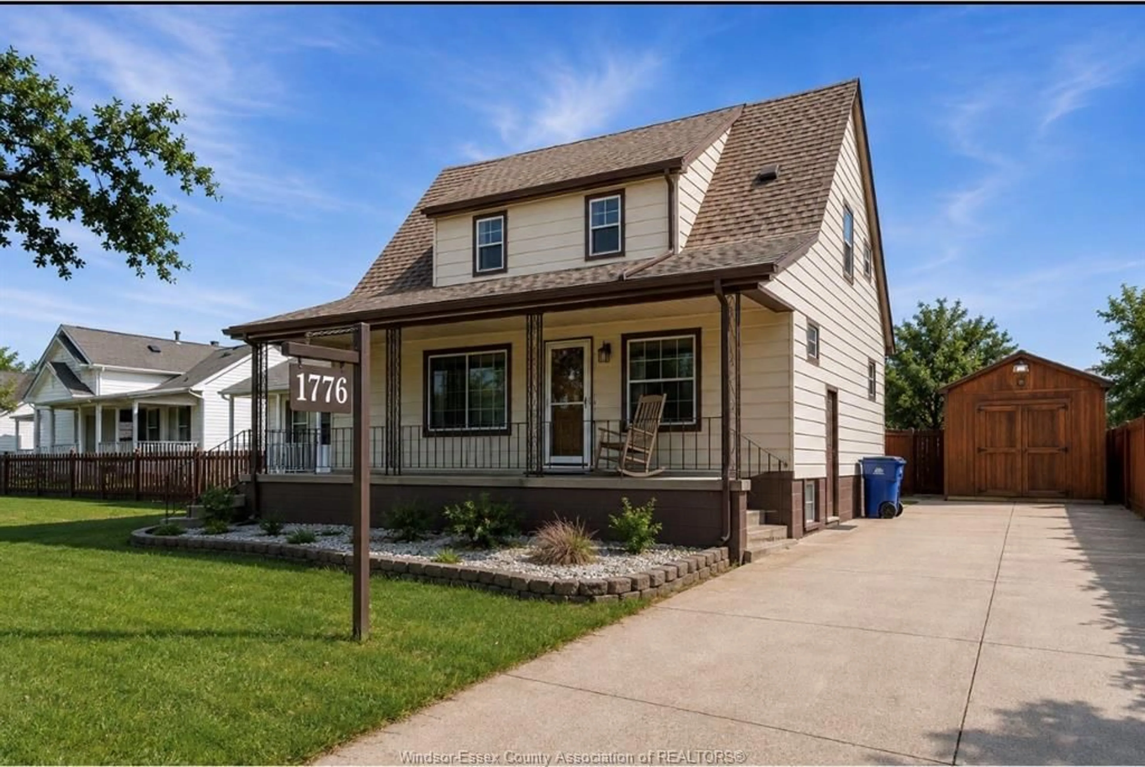 Home with vinyl exterior material, street for 1776 HALL, Windsor Ontario N8W 2L4