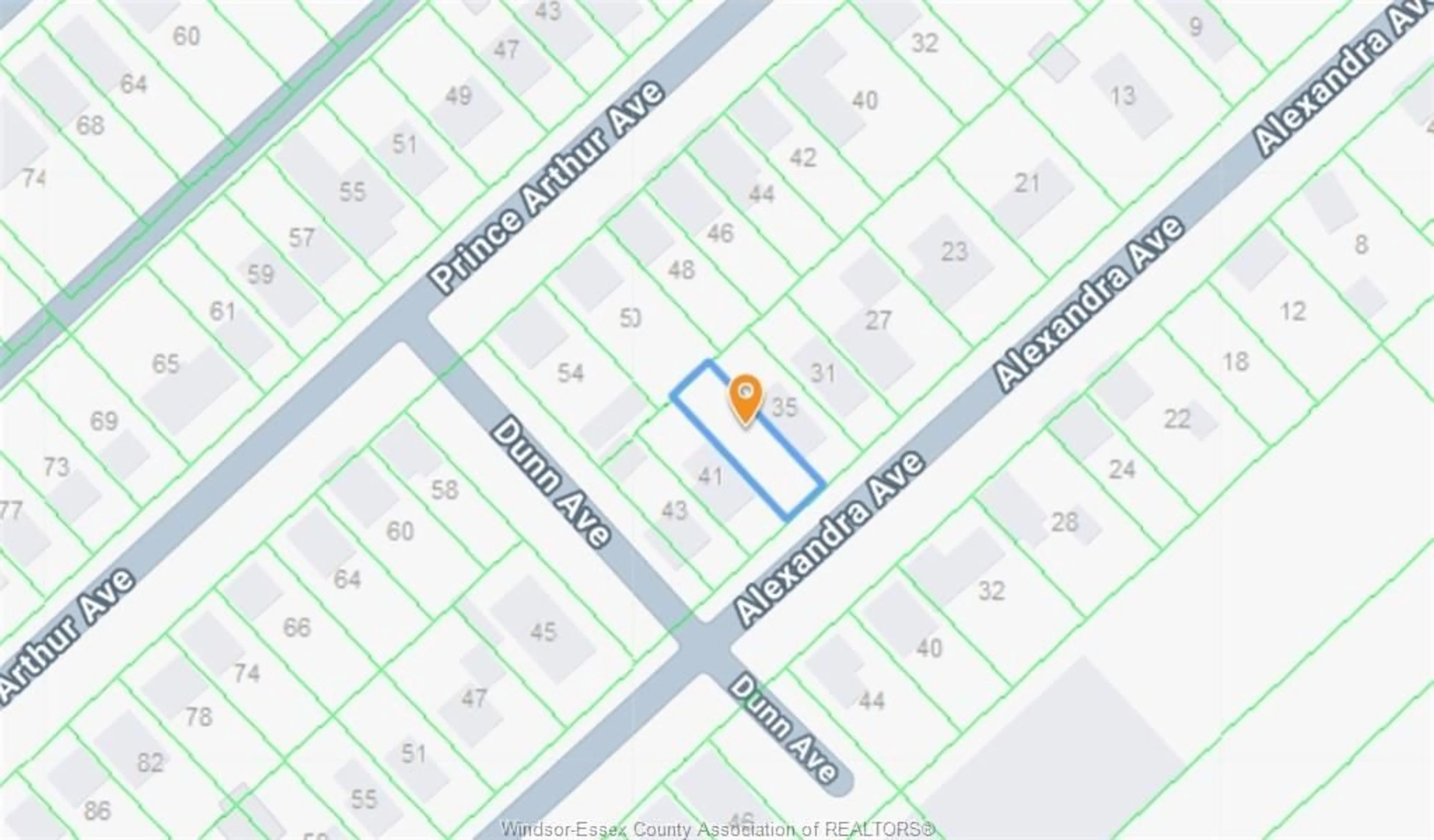 Picture of a map for VL ALEXANDRA Ave, Chatham Ontario N7M 1X9