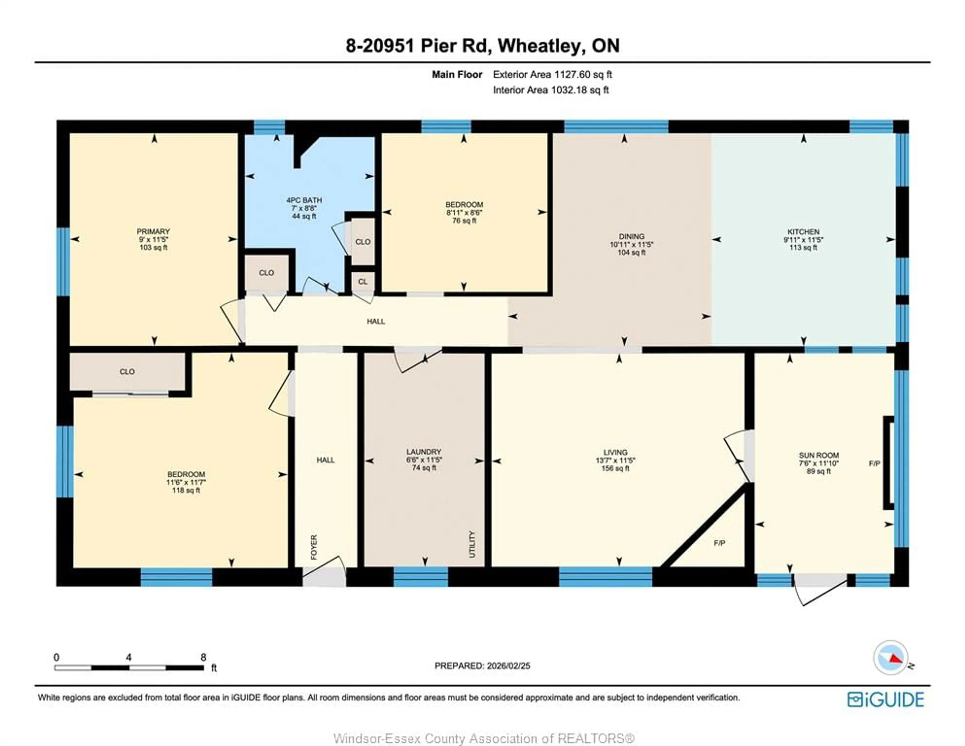 Floor plan for 20951 Pier Rd #8 Lake Rd, Wheatley Ontario N0P 2P0