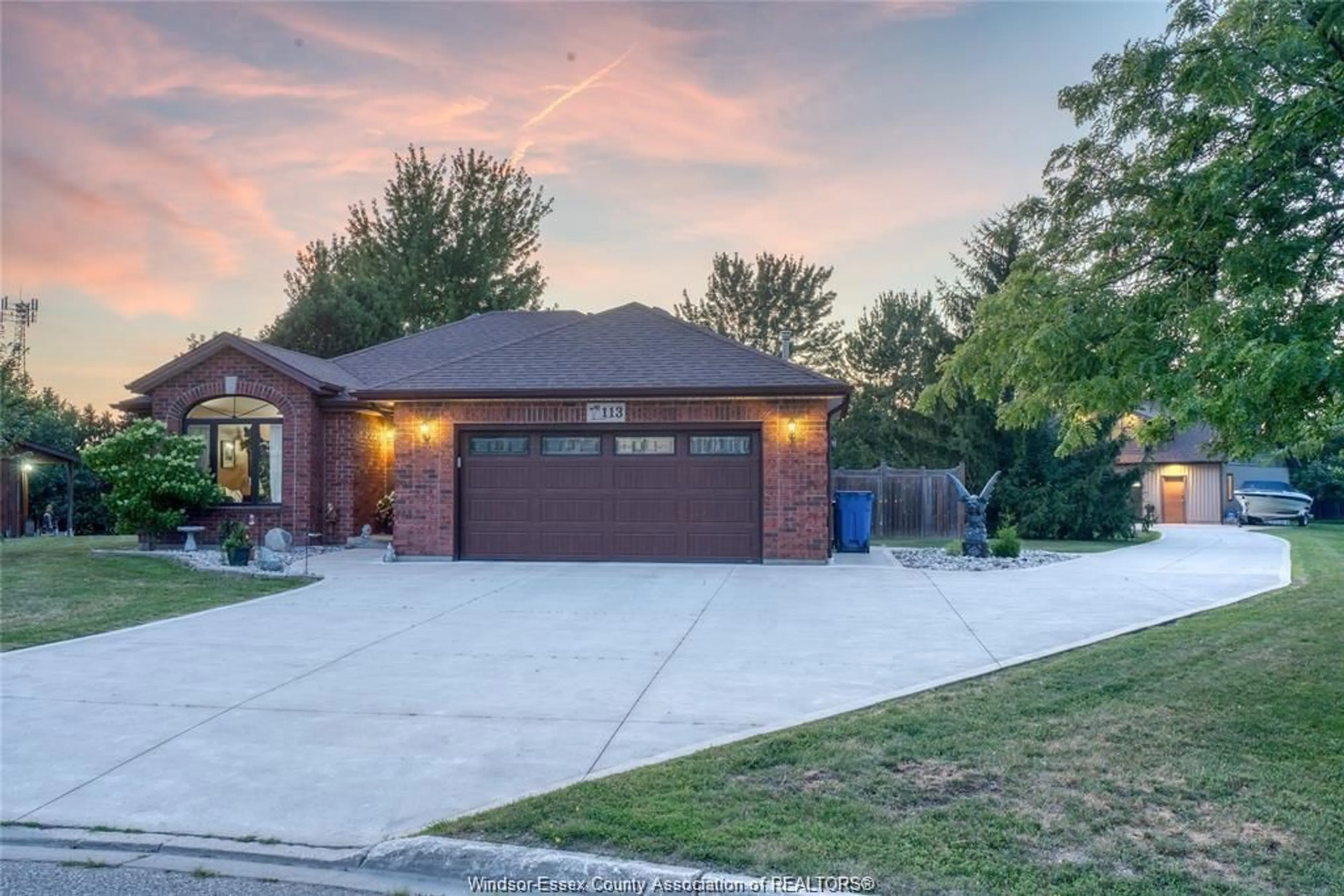 Home with brick exterior material, street for 113 BEACH Crt, Stoney Point Ontario N0R 1N0