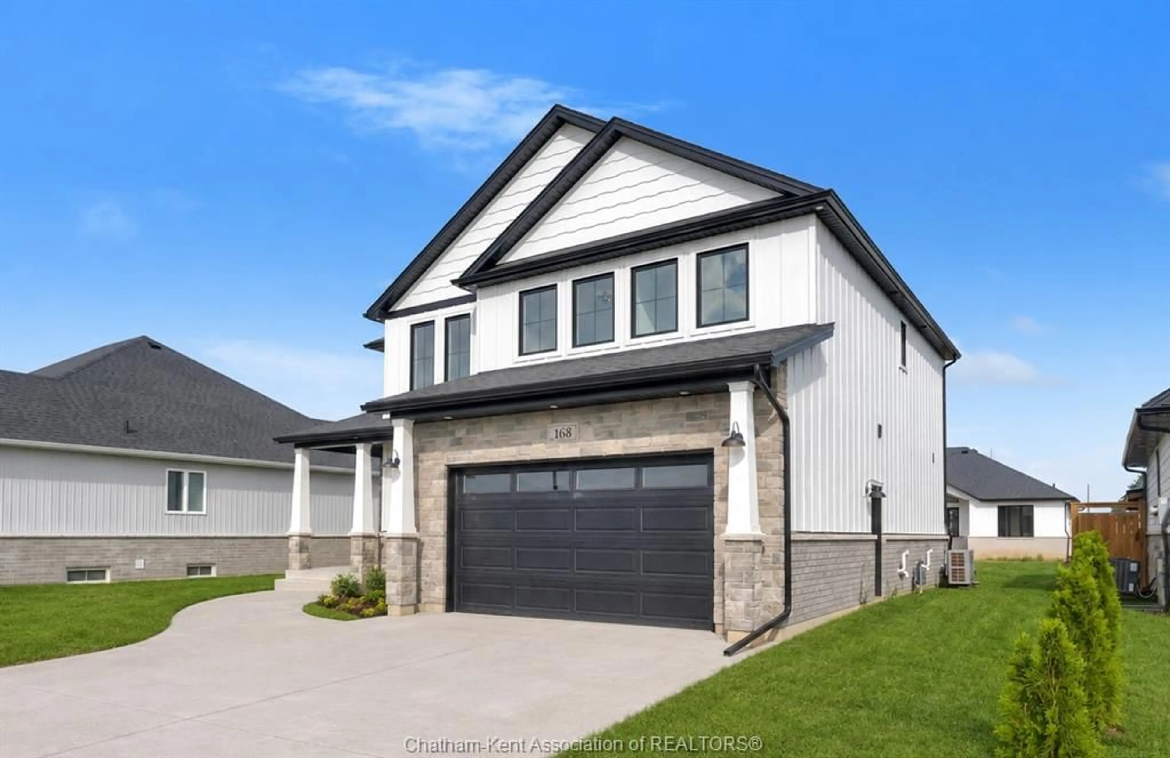 Home with brick exterior material, street for 168 Rosewood Cres, Chatham Ontario N7M 0V4