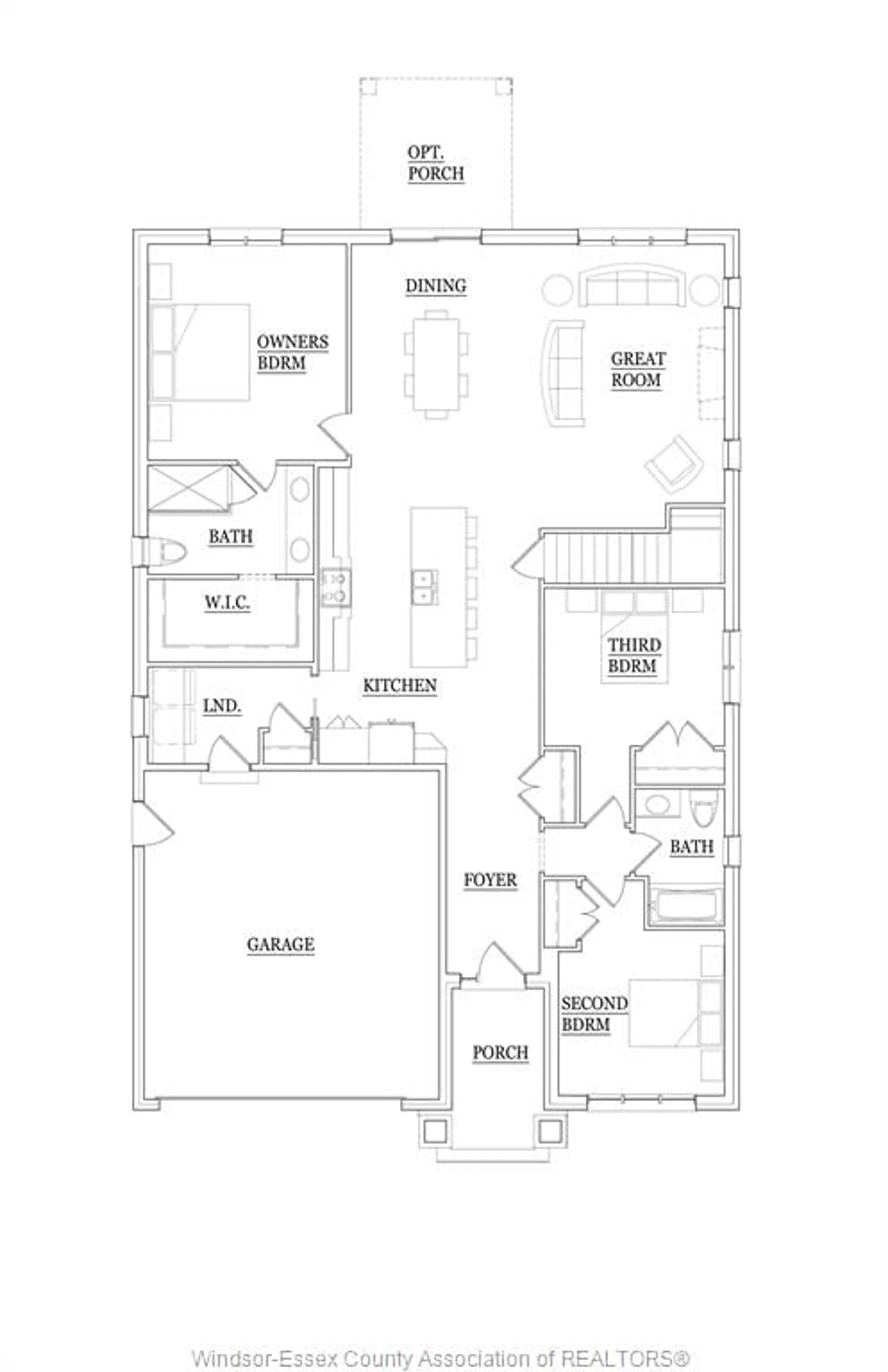 Floor plan for LOT 6 KENNEDY Crt, Amherstburg Ontario N9V 2R3