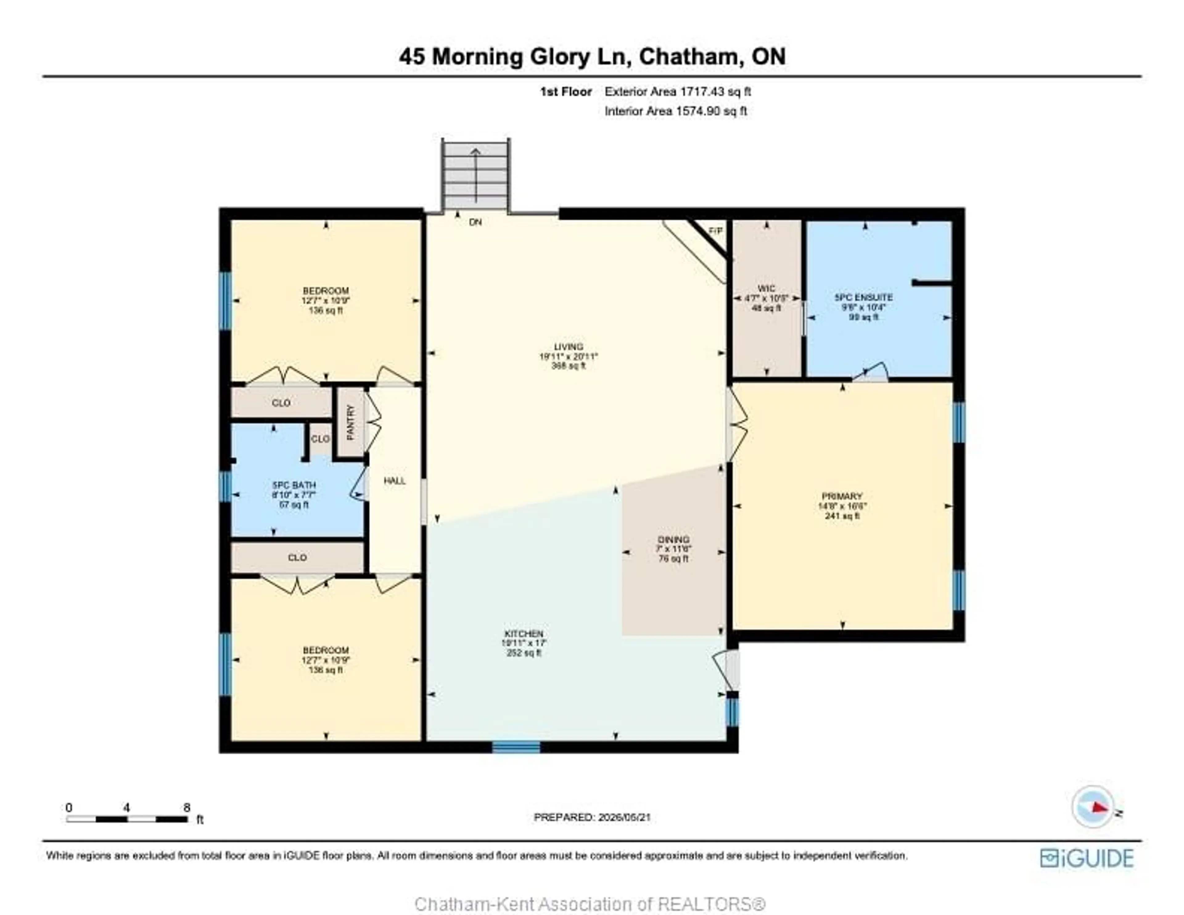 Floor plan for 45 MORNING GLORY Lane, Chatham Ontario N7L 5R6
