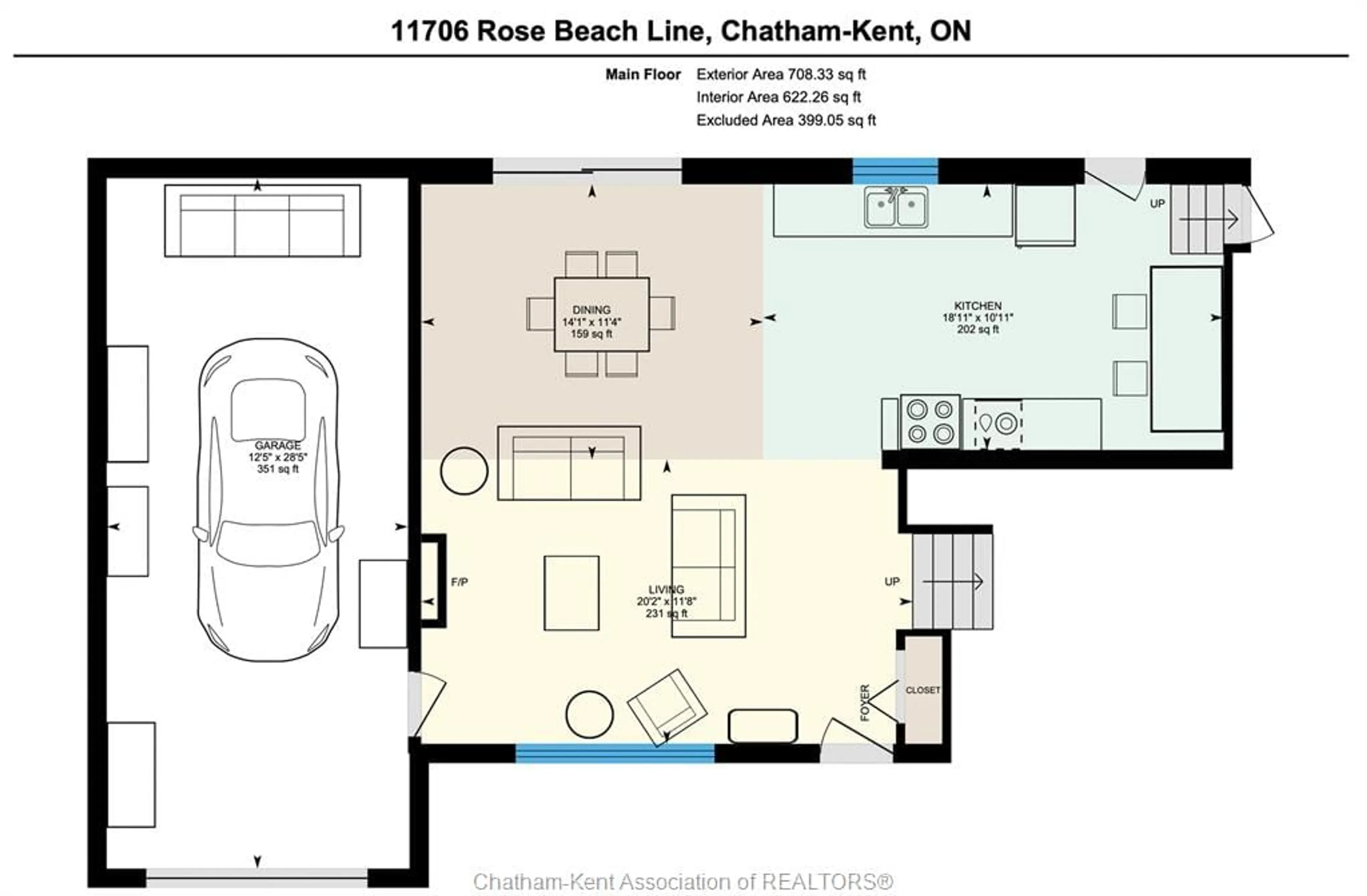 Floor plan for 11706 Rose Beach Line, Morpeth Ontario N0P 1X0