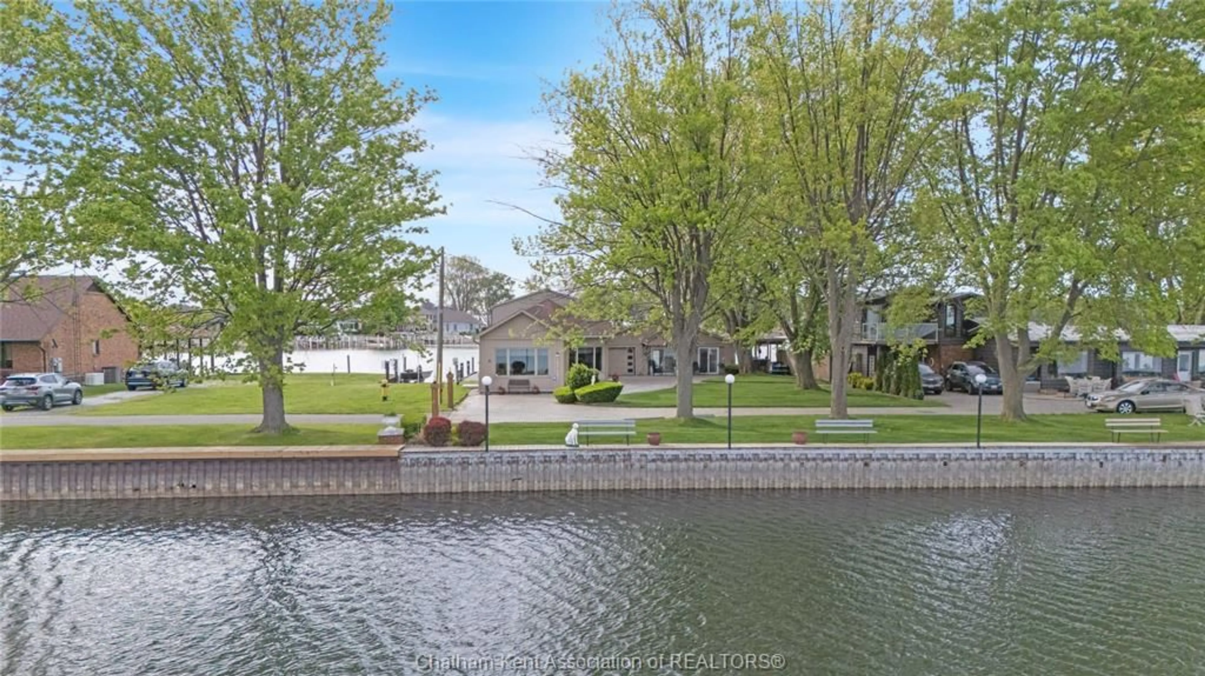 A pic from outside/outdoor area/front of a property/back of a property/a pic from drone, water/lake/river/ocean view for 3 HINGLE POINT Line, Mitchell's Bay Ontario N0P 1L0