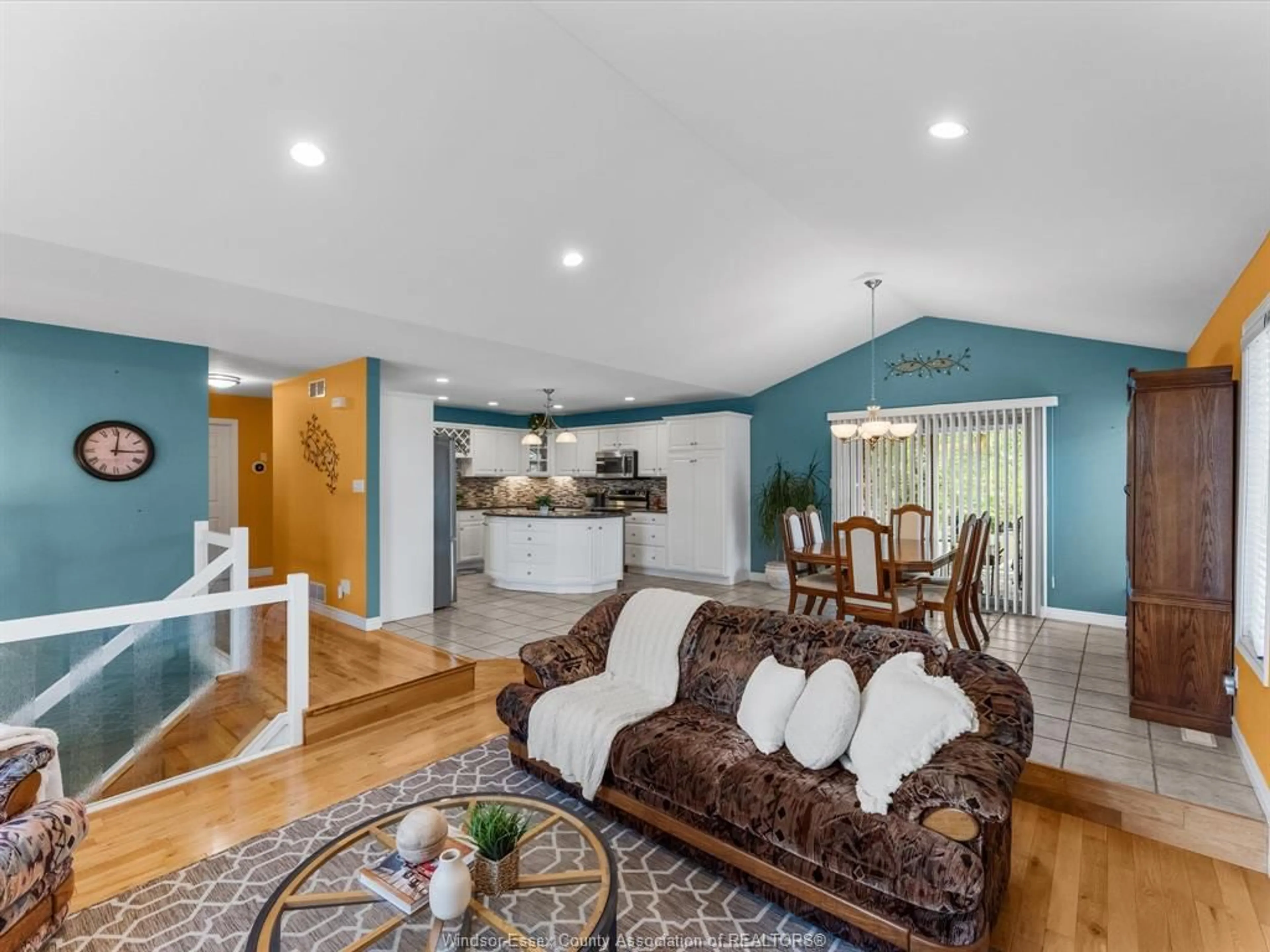 Living room with furniture, wood/laminate floor for 955 N Talbot Rd, Windsor Ontario N9G 1M8