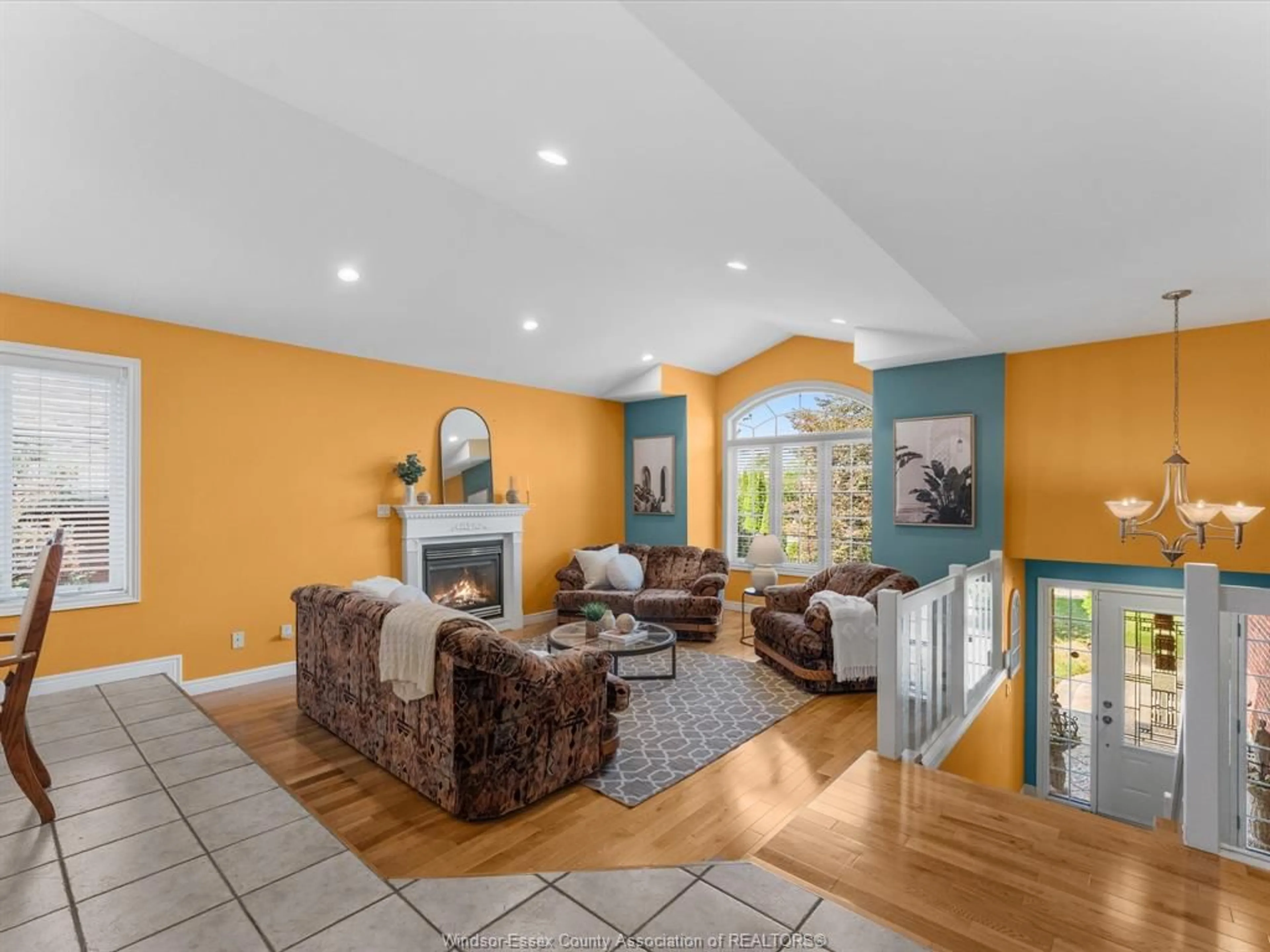 Living room with furniture, ceramic/tile floor for 955 N Talbot Rd, Windsor Ontario N9G 1M8