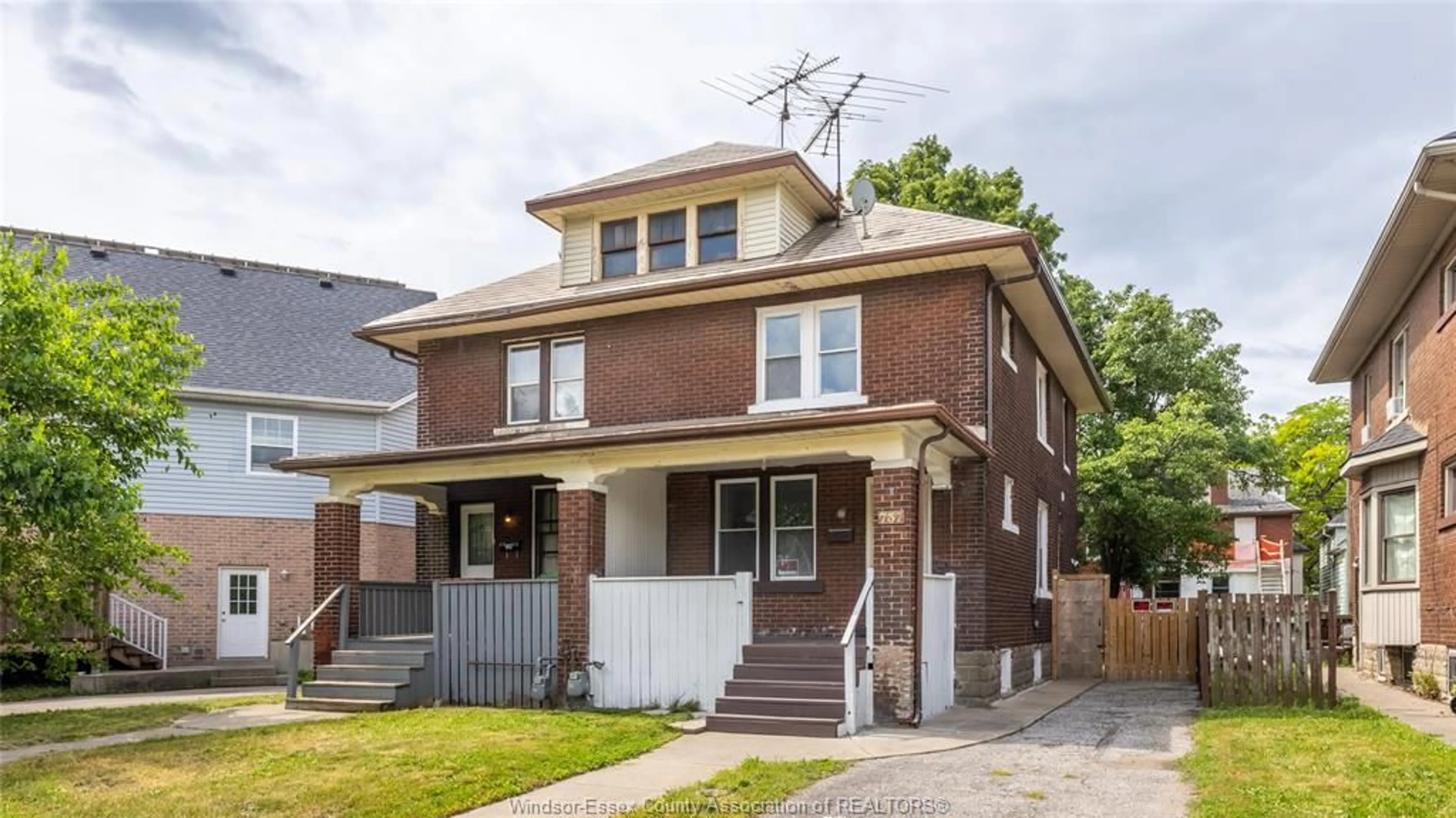 Home with brick exterior material, street for 737 Piche, Windsor Ontario N9C 3G6