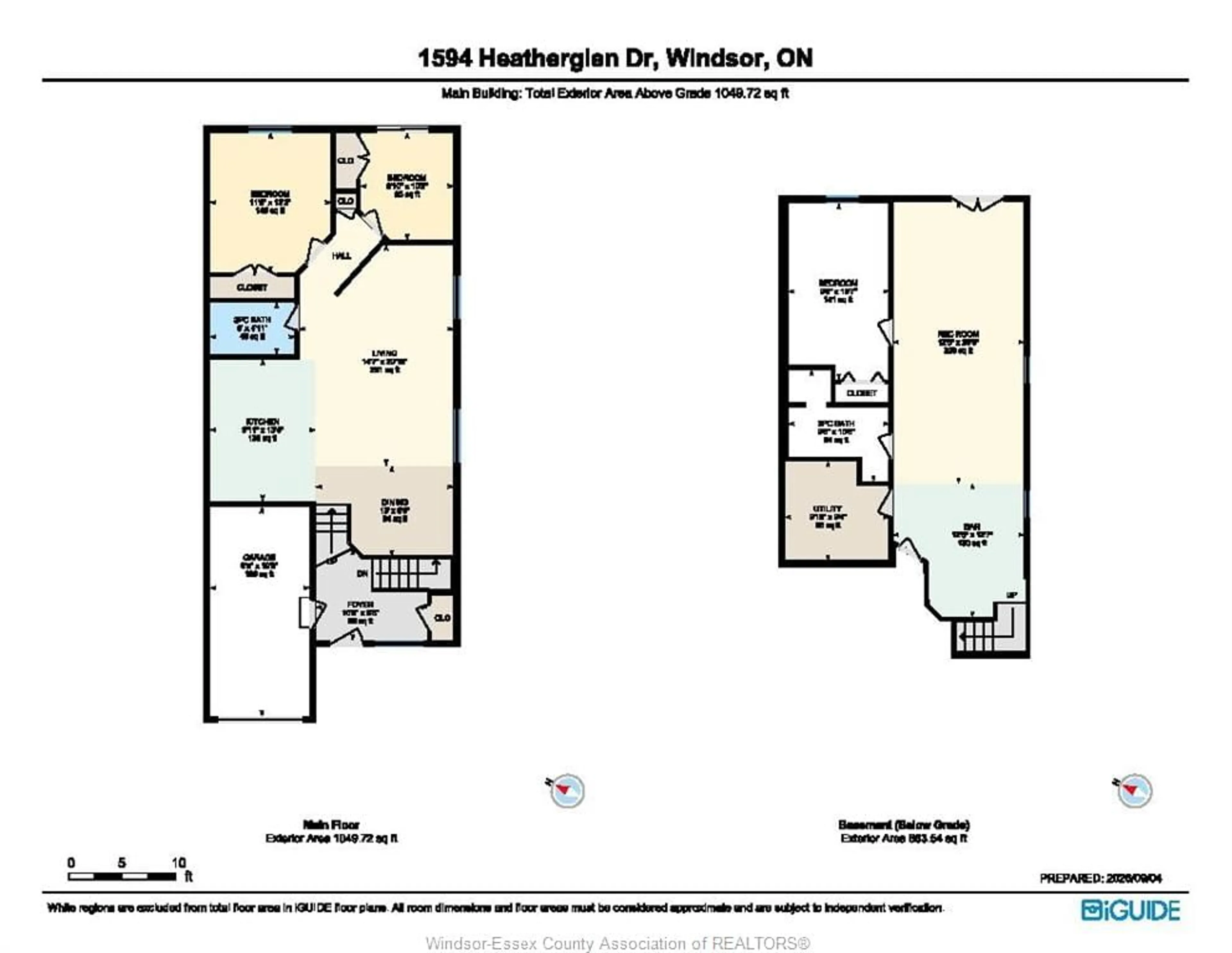 Floor plan for 1594 HEATHERGLEN Cres, Tecumseh Ontario N8N 5B5