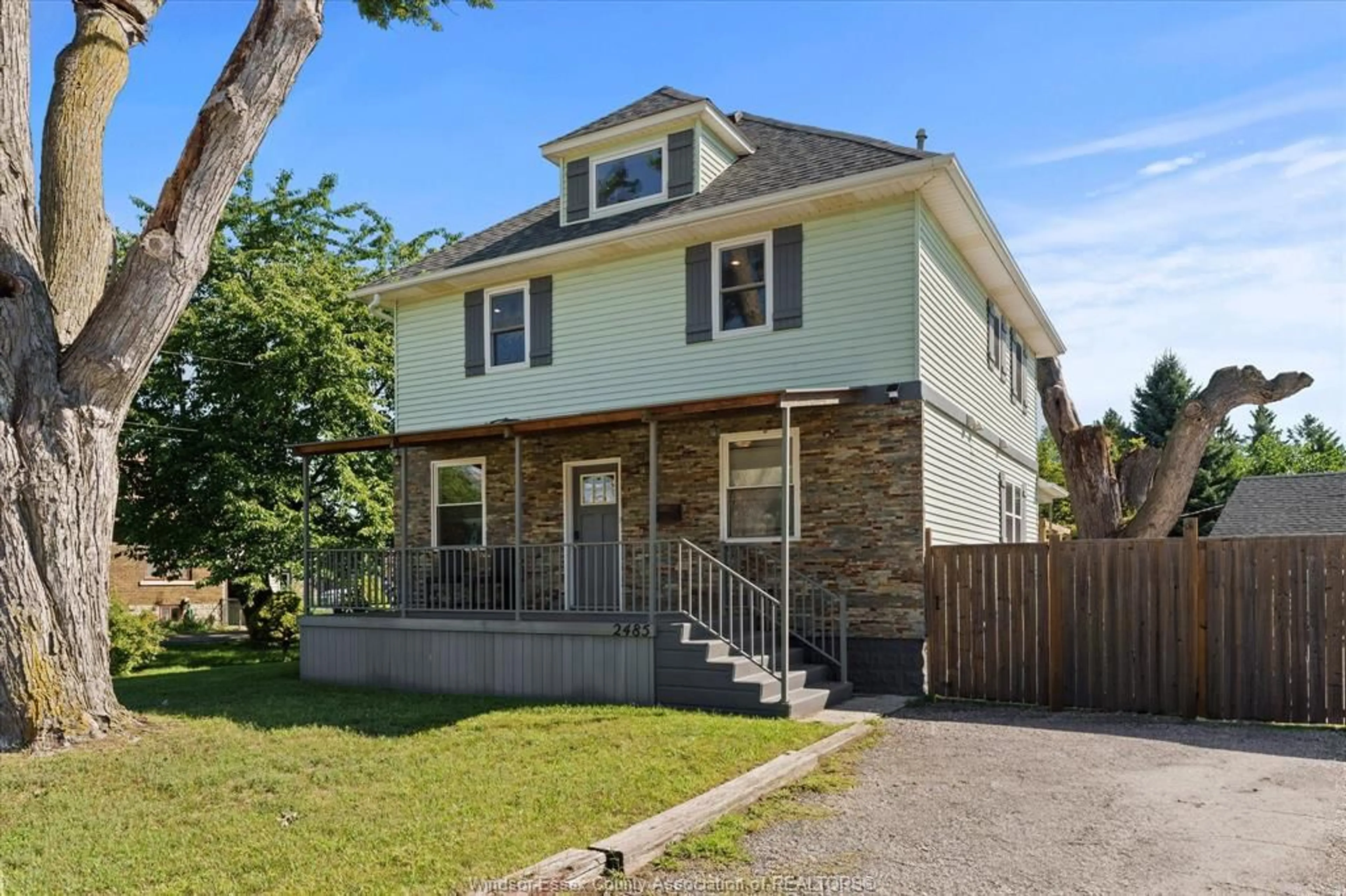 Home with vinyl exterior material, street for 2485 FRONT Rd, LaSalle Ontario N9J 2C5
