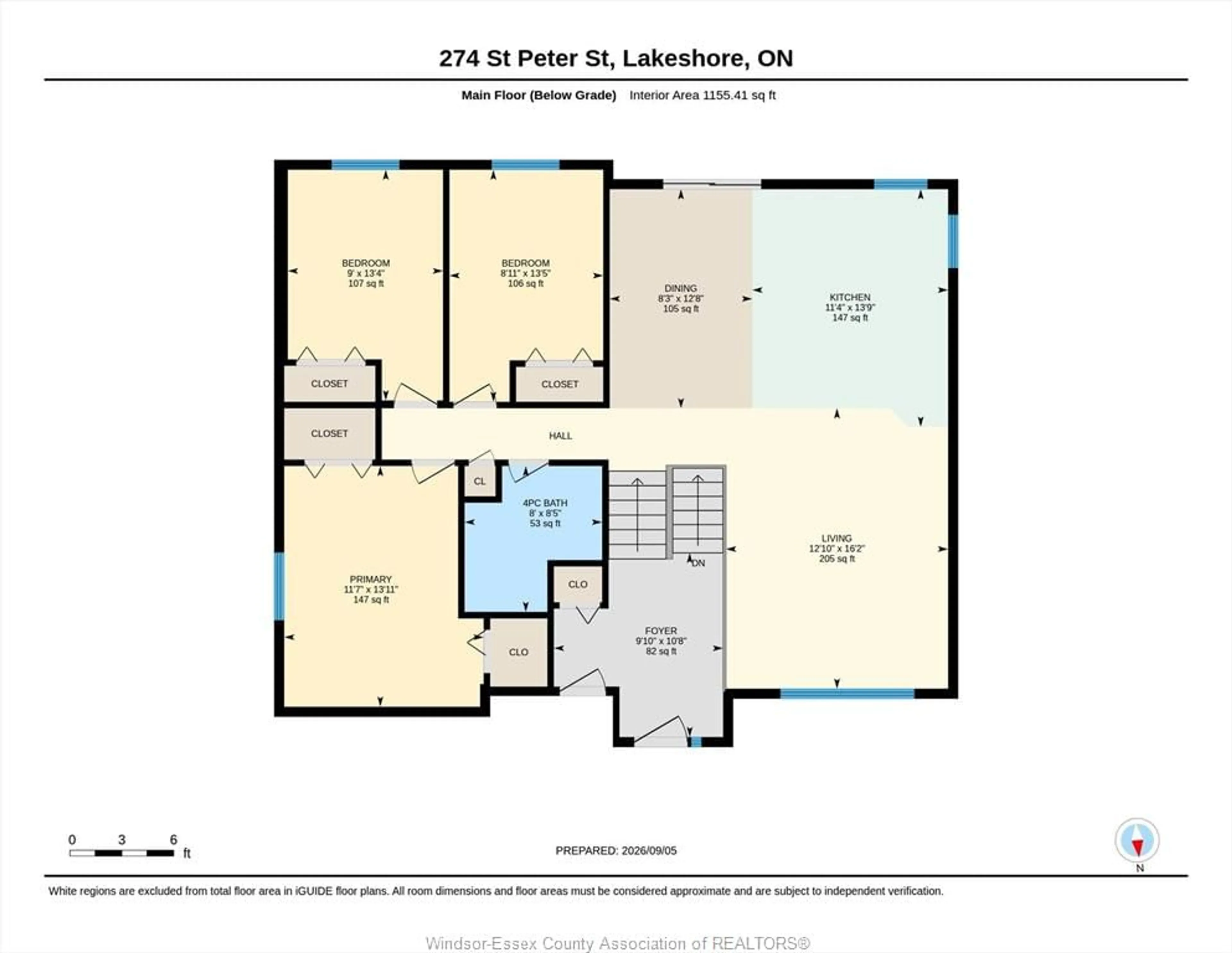 Floor plan for 274 ST PETER St, Belle River Ontario N8L 0N7