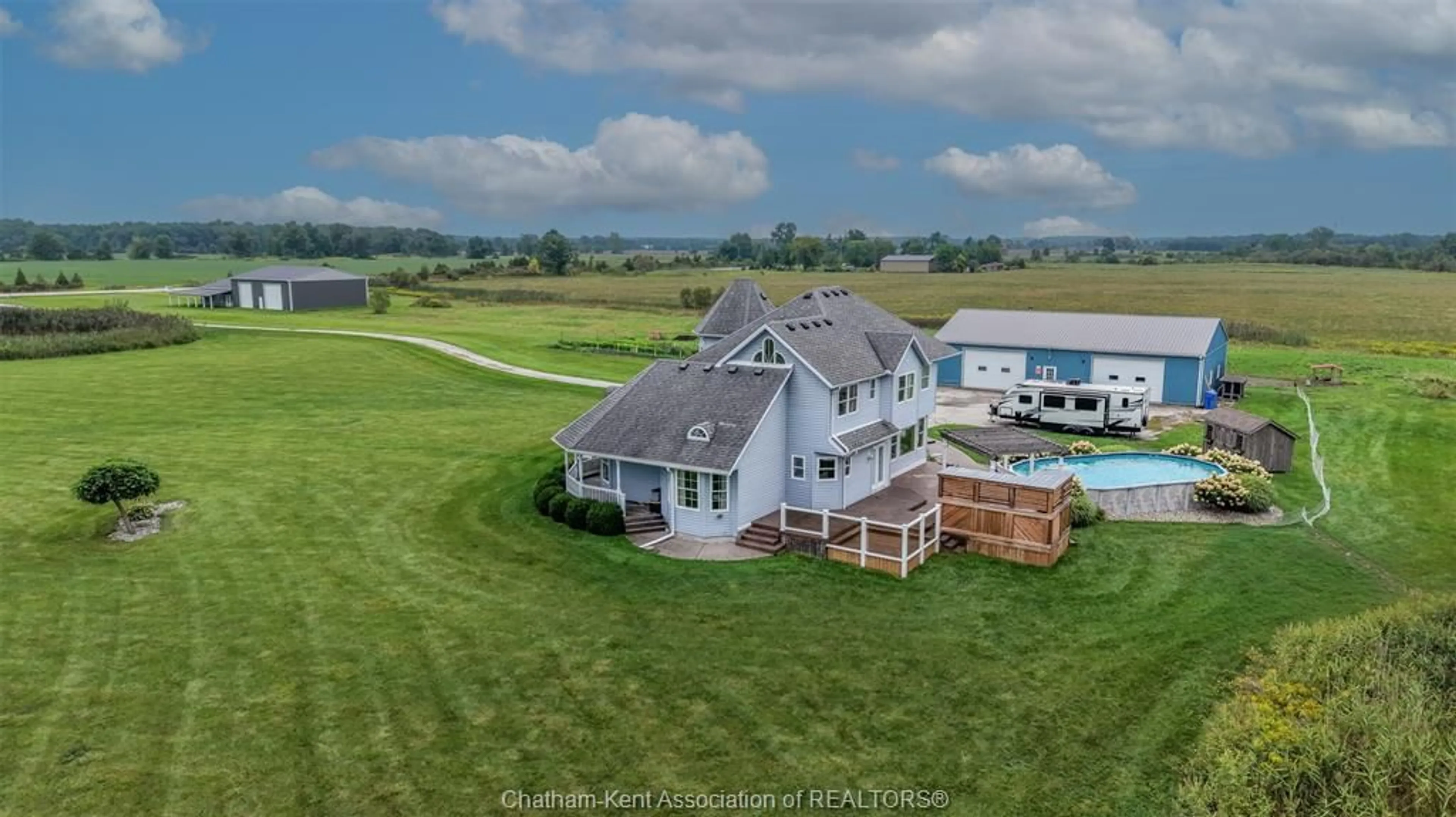 A pic from outside/outdoor area/front of a property/back of a property/a pic from drone, water/lake/river/ocean view for 1951 Brigden Rd, St Clair Ontario N0P 2R0