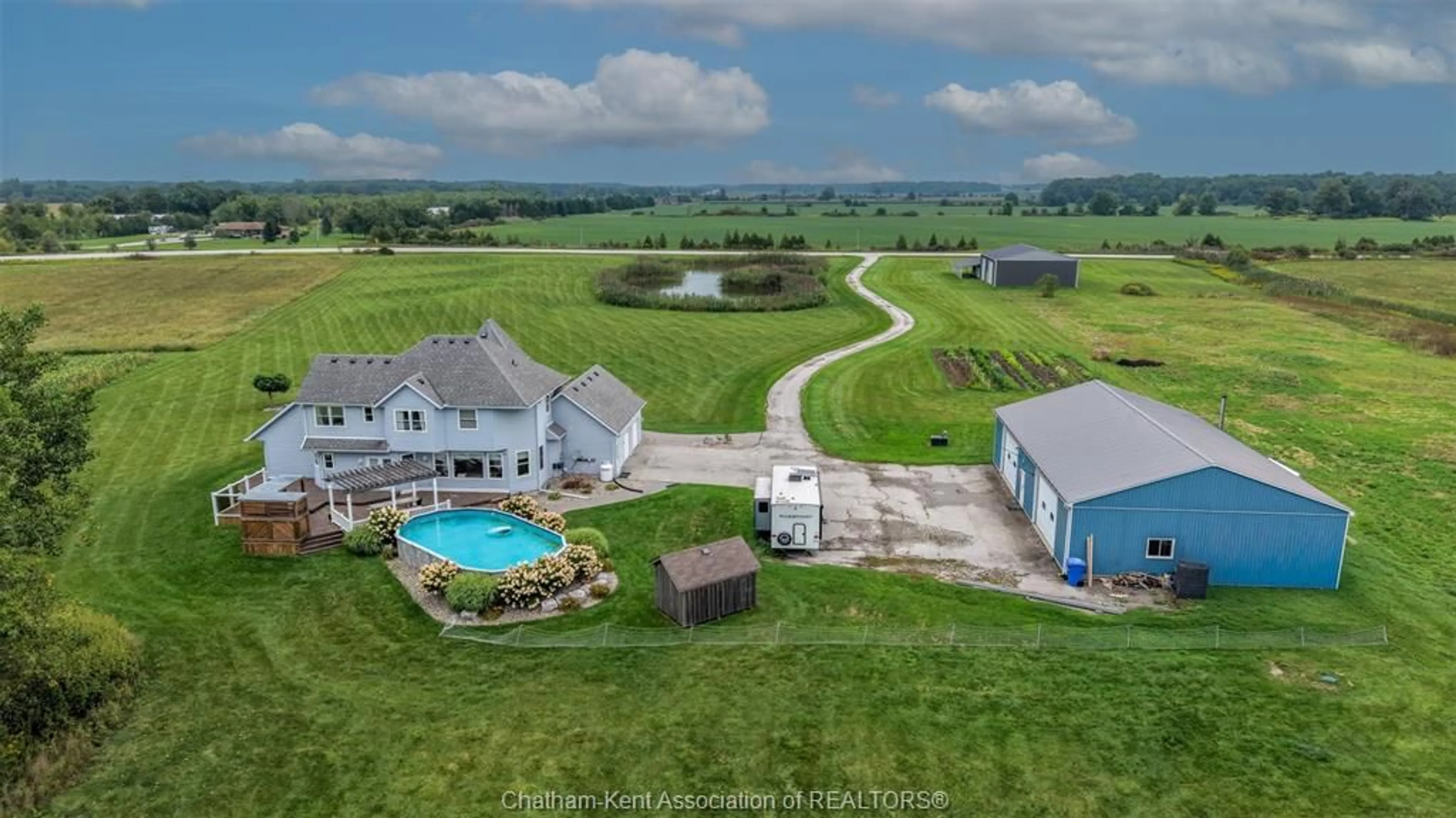 A pic from outside/outdoor area/front of a property/back of a property/a pic from drone, water/lake/river/ocean view for 1951 Brigden Rd, St Clair Ontario N0P 2R0