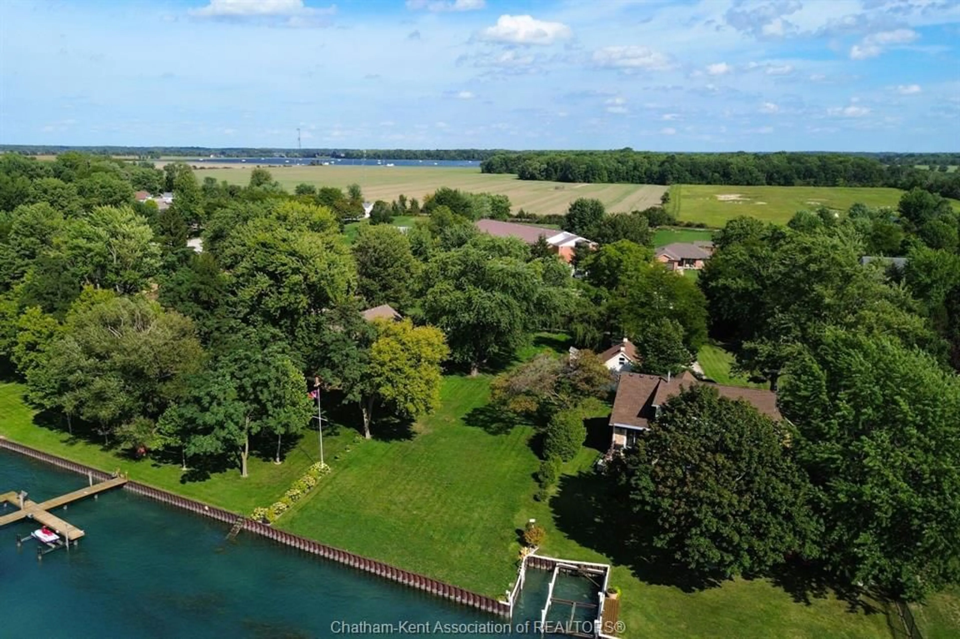 A pic from outside/outdoor area/front of a property/back of a property/a pic from drone, water/lake/river/ocean view for 3551 St Clair Pky, Sombra Ontario N0P 2H0