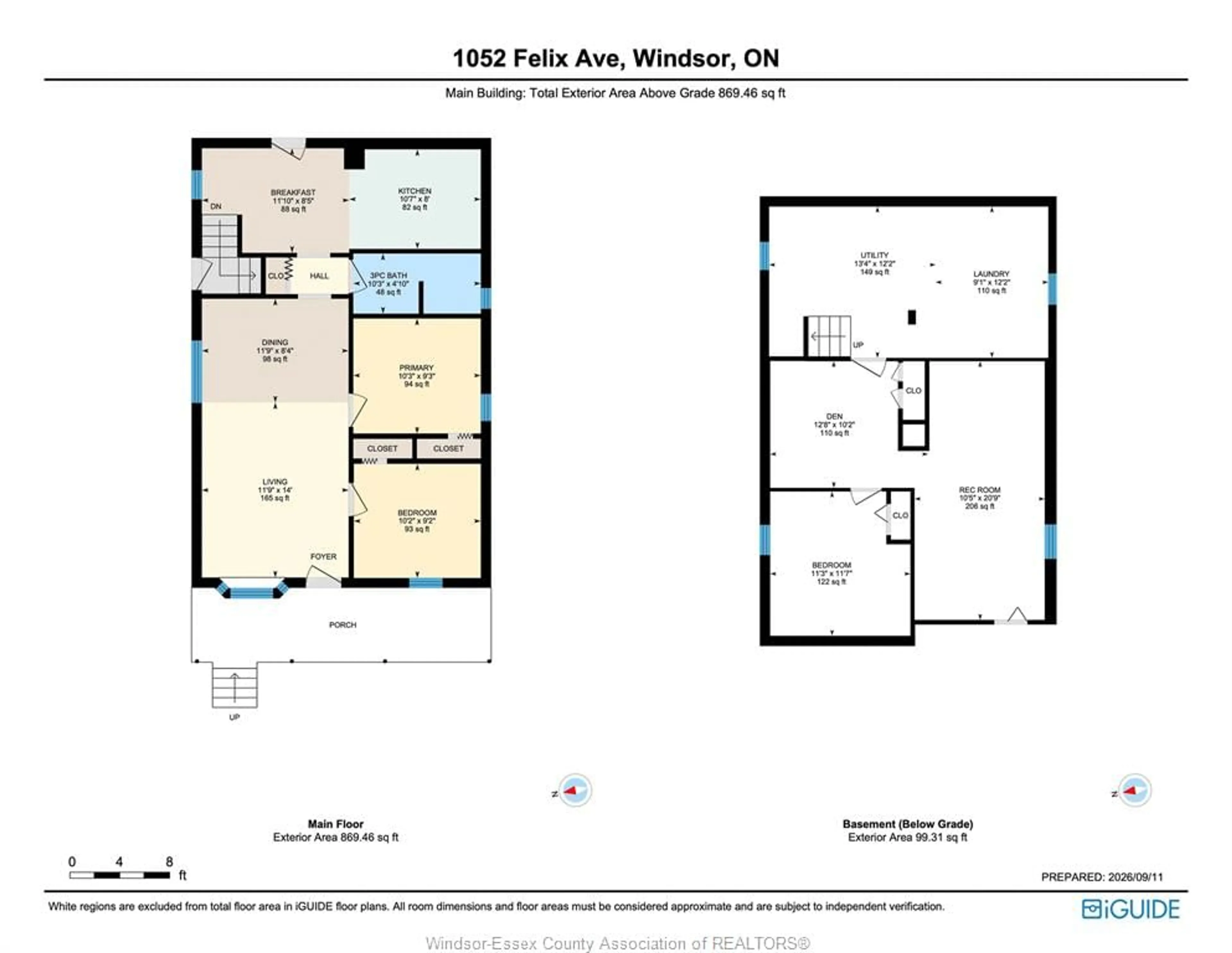 Floor plan for 1052 Felix Ave, Windsor Ontario N9C 3L5