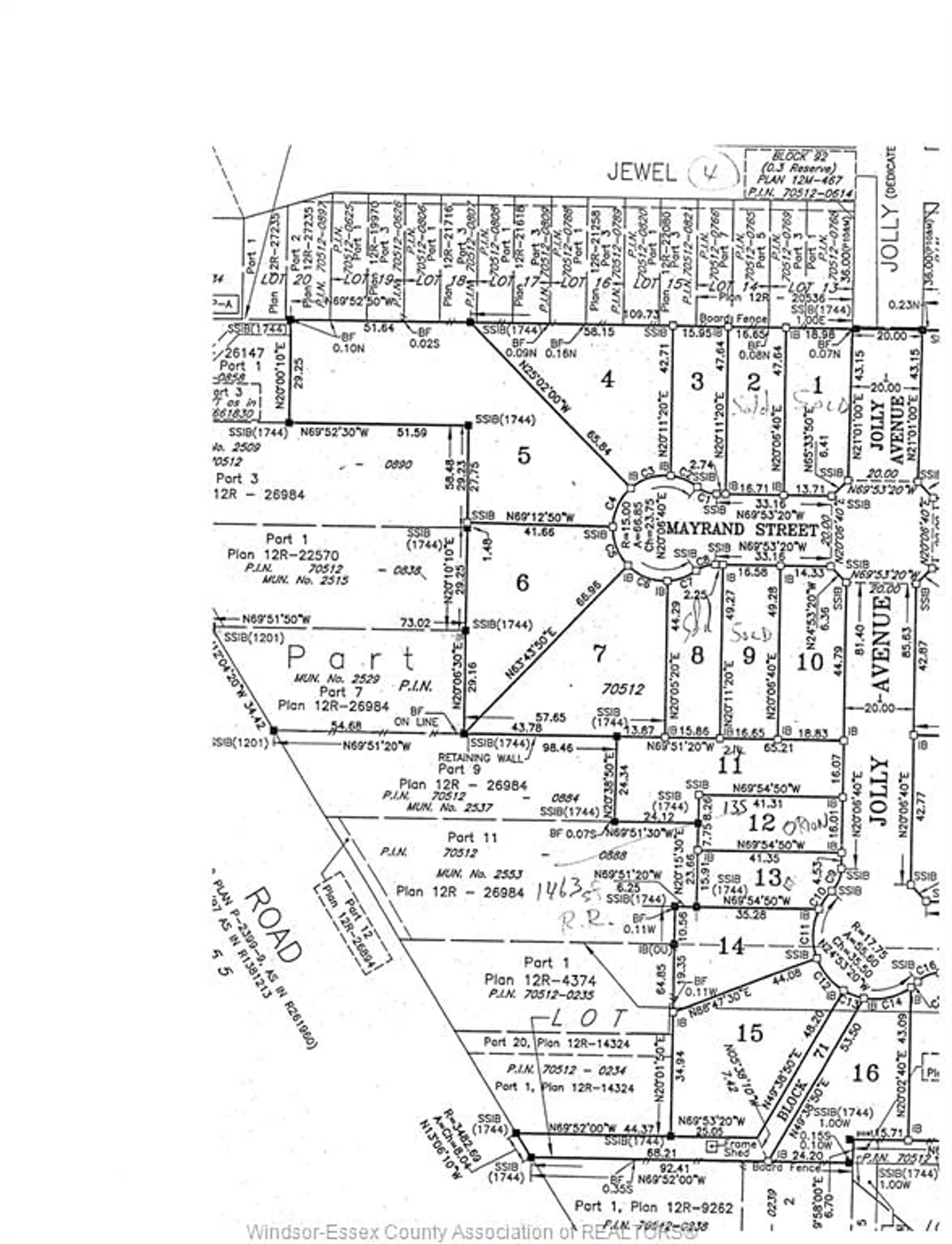 Picture of a map for V/L PALLIES #LOT 35, LaSalle Ontario N9J 0E7