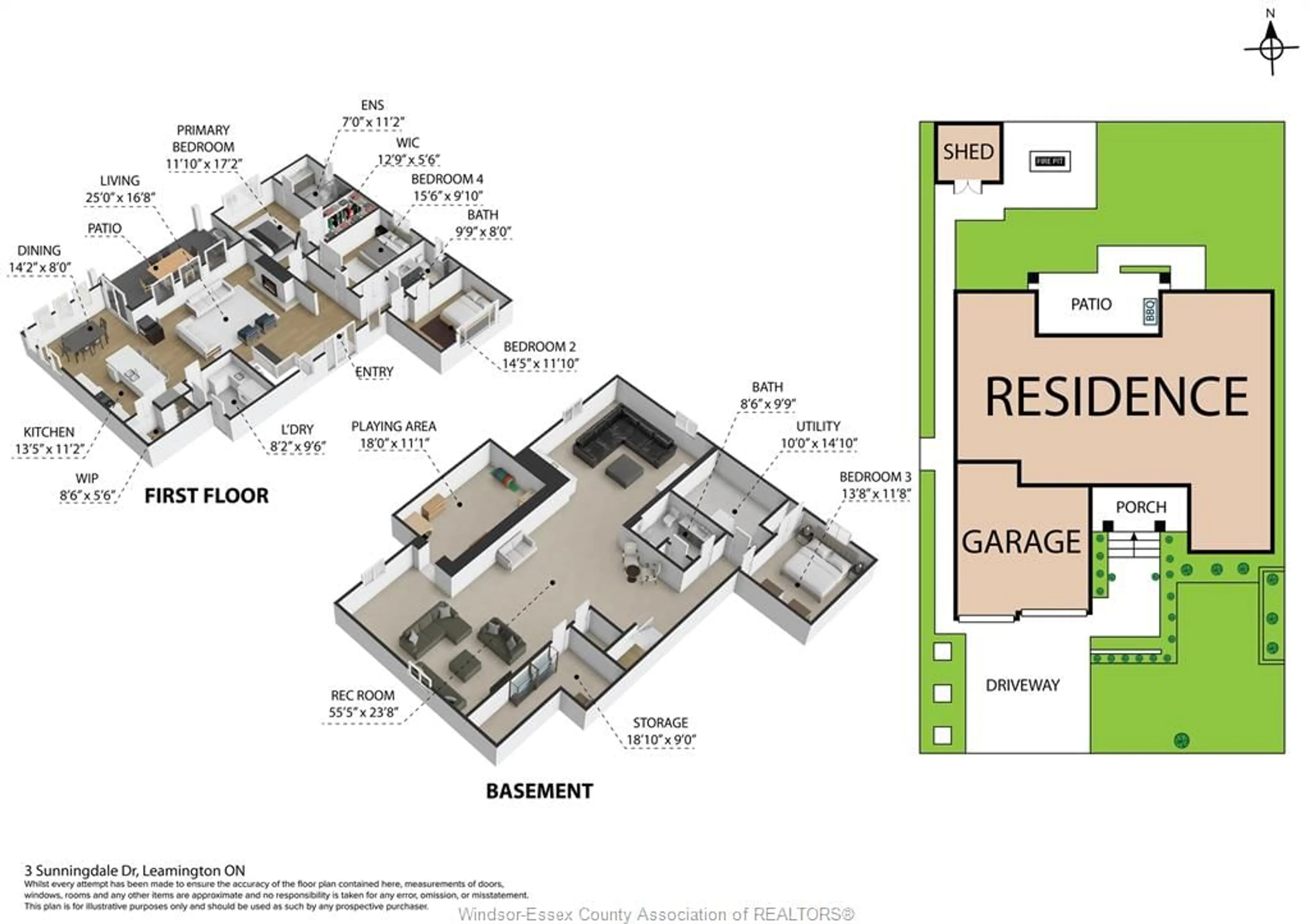 Floor plan for 3 SUNNINGDALE Dr, Leamington Ontario N8H 0C5
