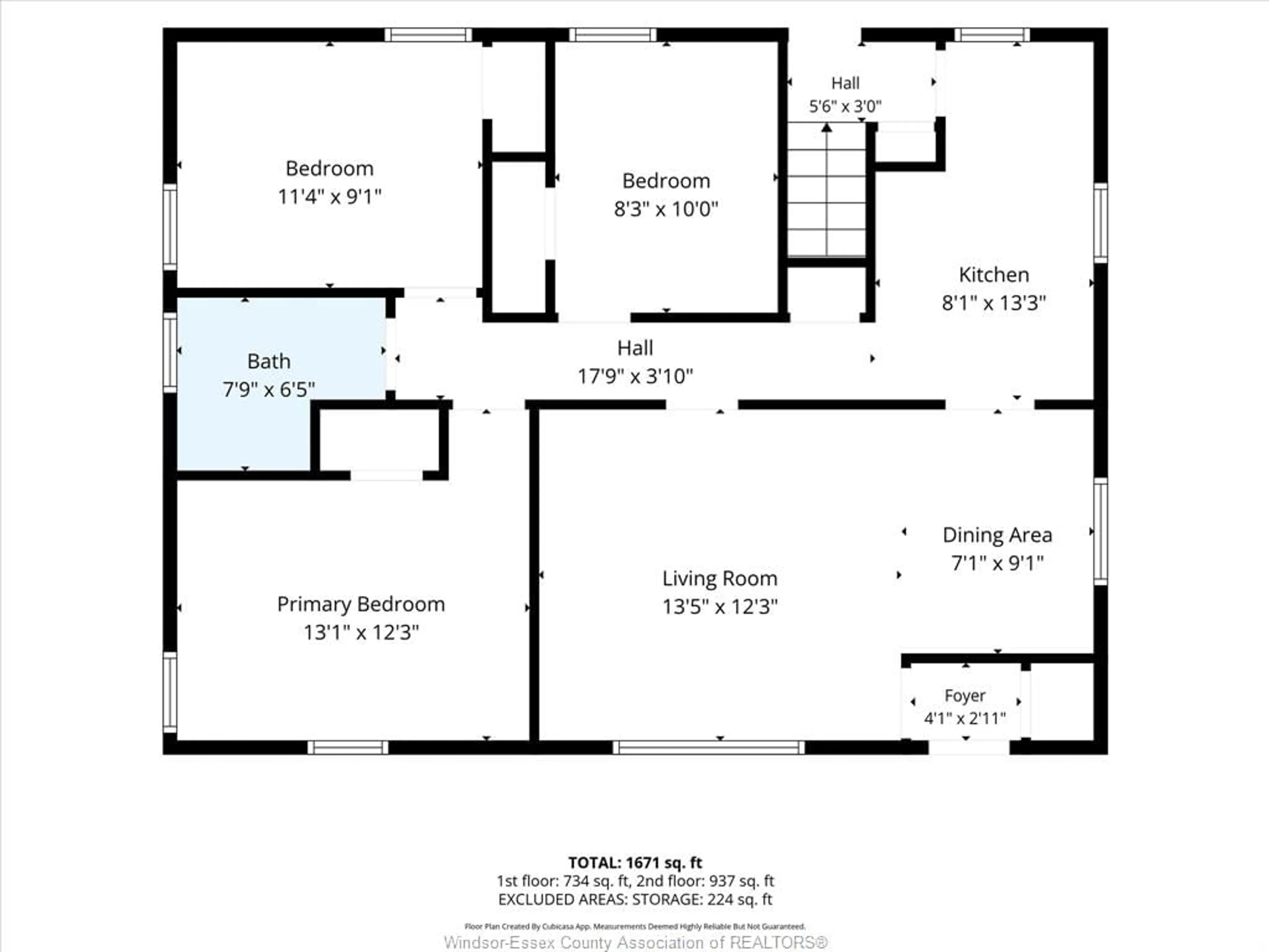Floor plan for 3265 Longfellow Ave, Windsor Ontario N9E 2L7