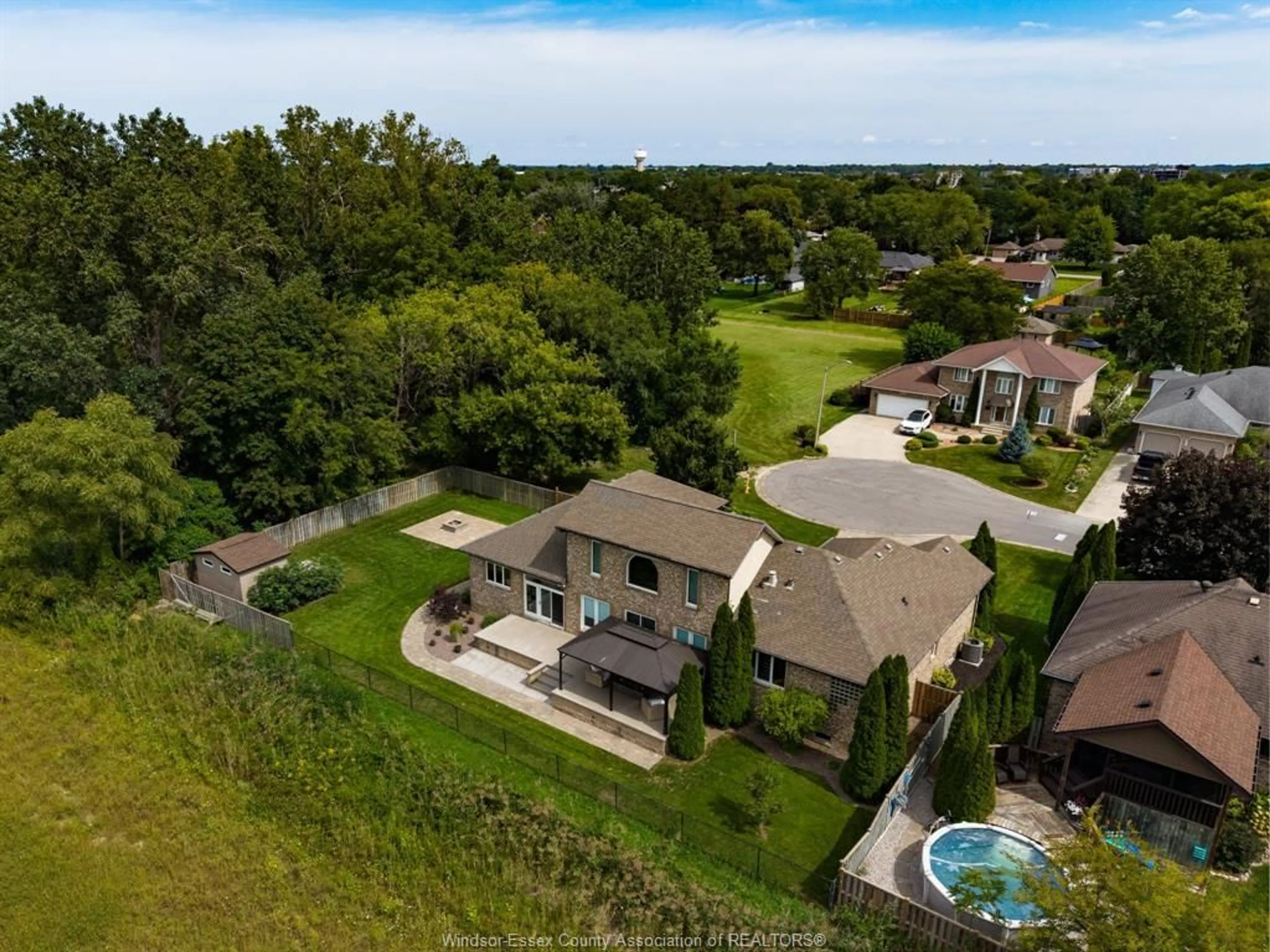 A pic from outside/outdoor area/front of a property/back of a property/a pic from drone, water/lake/river/ocean view for 1715 KAVANAUGH, Tecumseh Ontario N8N 4R3