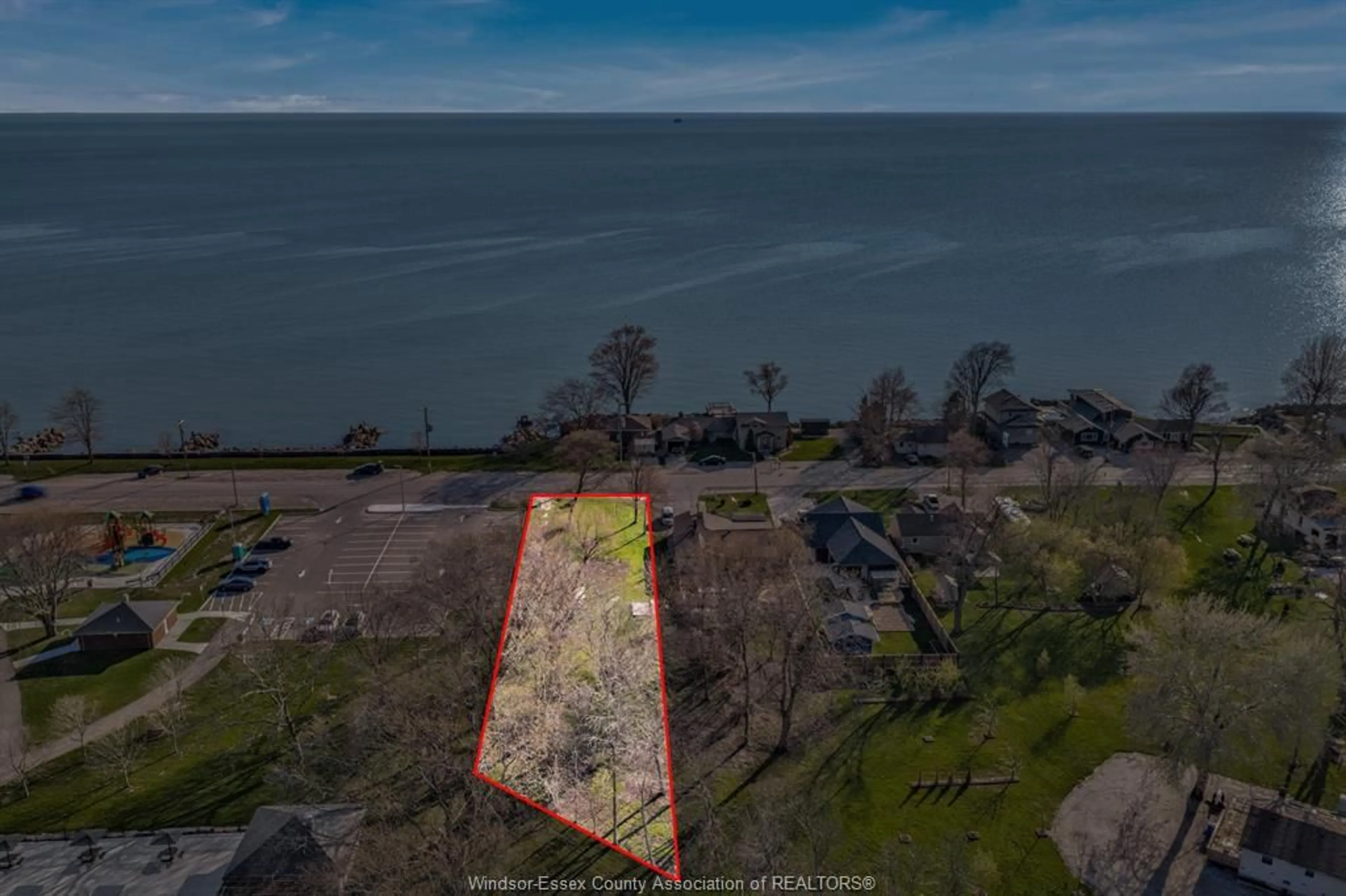 A pic from outside/outdoor area/front of a property/back of a property/a pic from drone, water/lake/river/ocean view for V/L POINT PELEE Dr, Leamington Ontario N8H 3V4
