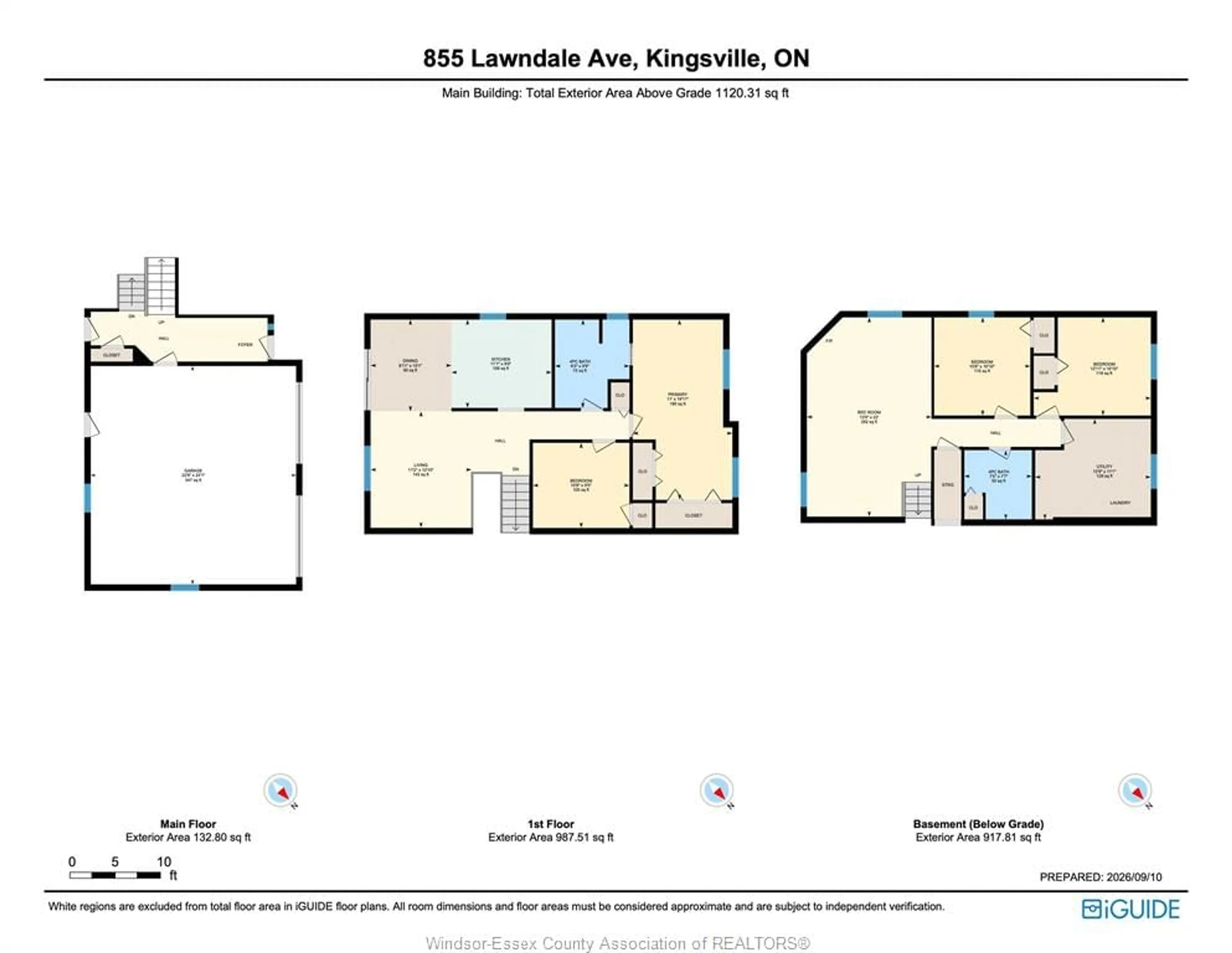 Floor plan for 855 LAWNDALE Ave, Kingsville Ontario N9Y 3S5